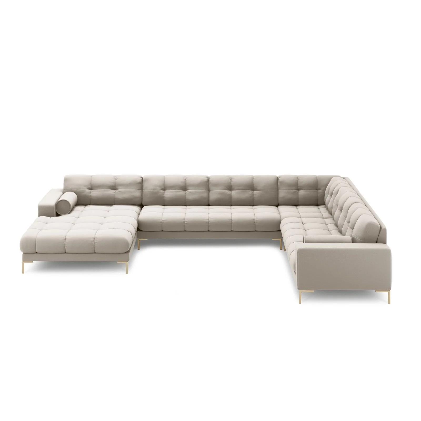 Bali 7-Sitzer Panorama Ecksofa, Rechte Seite, aus Strukturstoff, 327x256x75 cm - Image 5