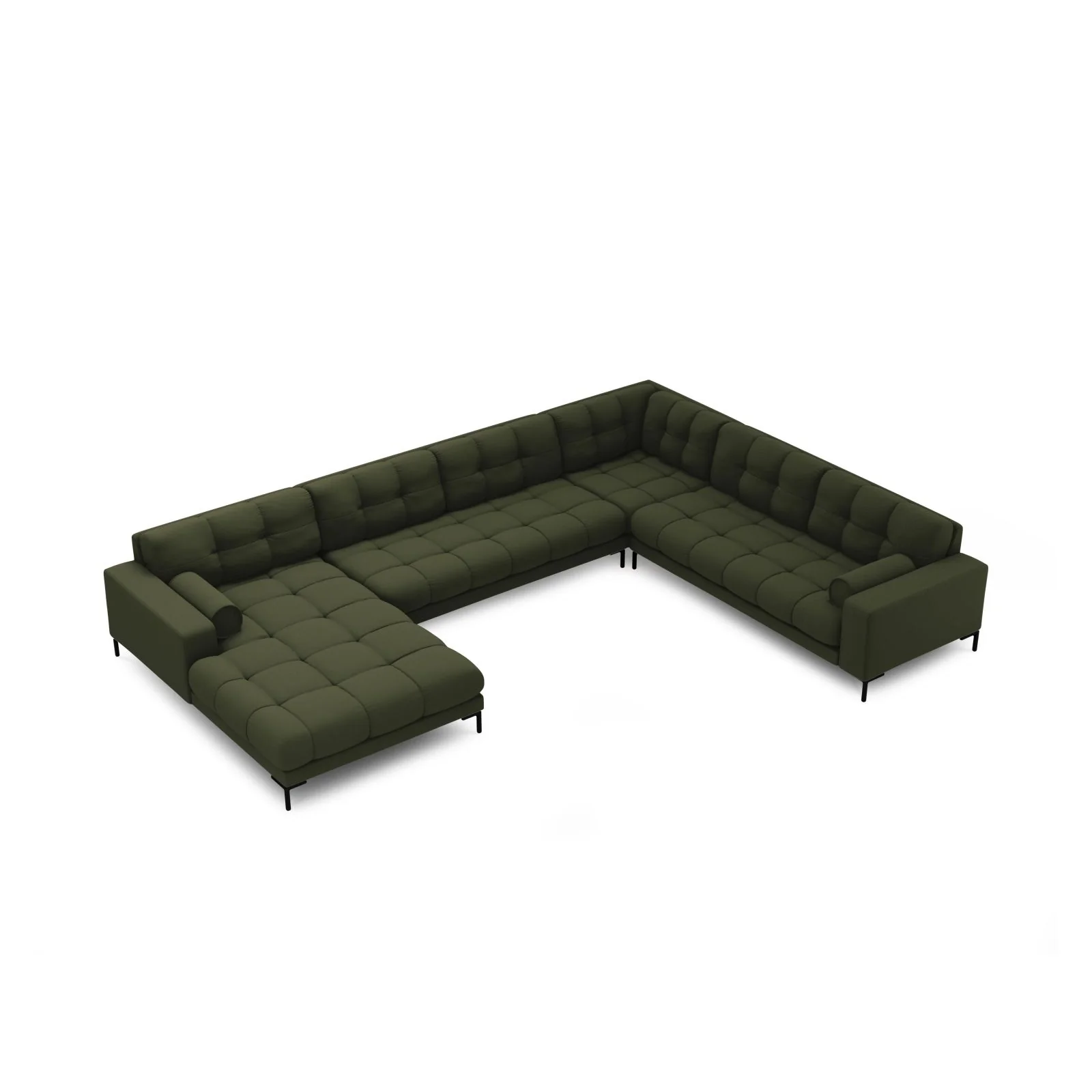 Bali 7-Sitzer Panorama Ecksofa, Rechte Seite, aus Strukturstoff, 327x256x75 cm - Image 65
