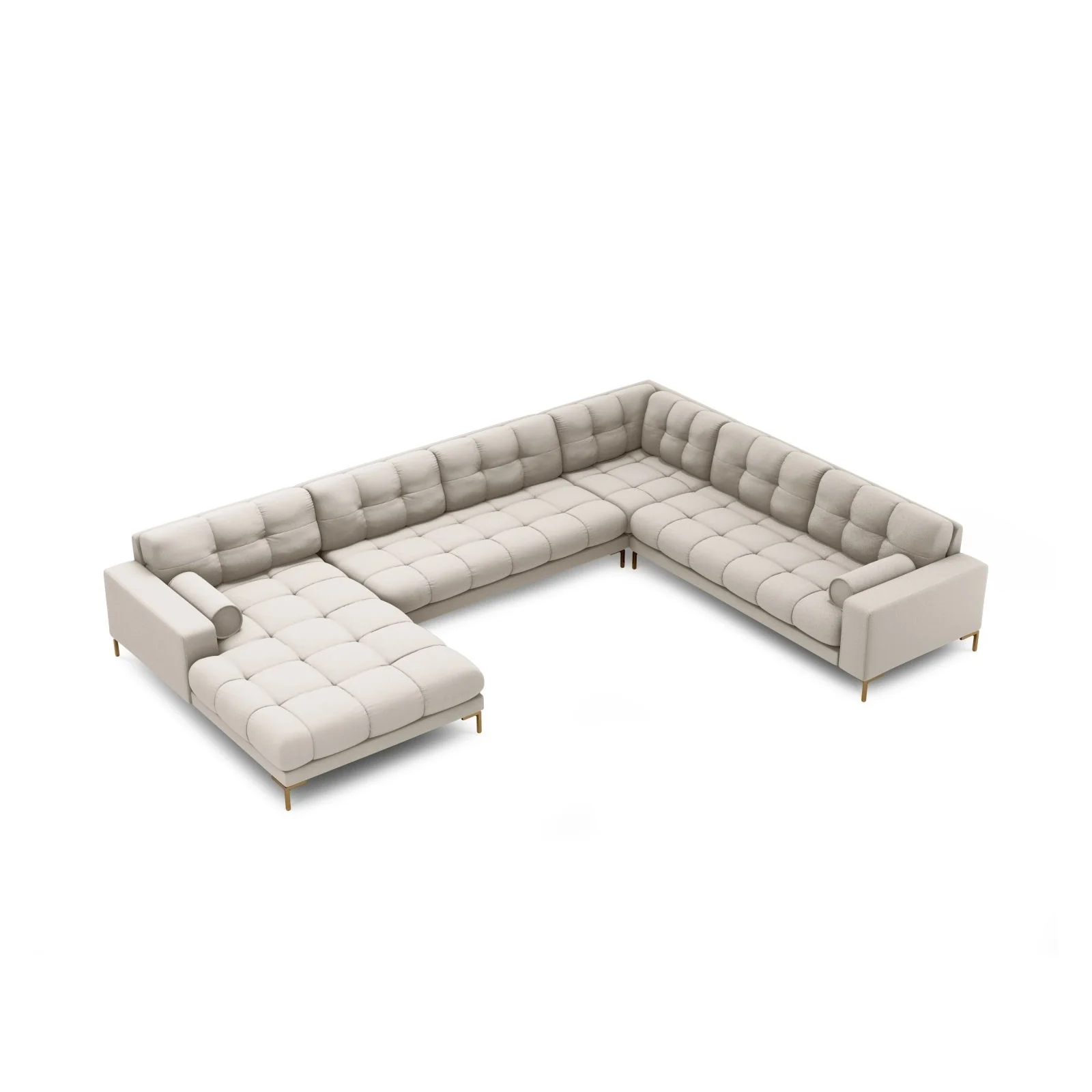 Bali 7-Sitzer Panorama Ecksofa, Rechte Seite, aus Strukturstoff, 327x256x75 cm - Image 7