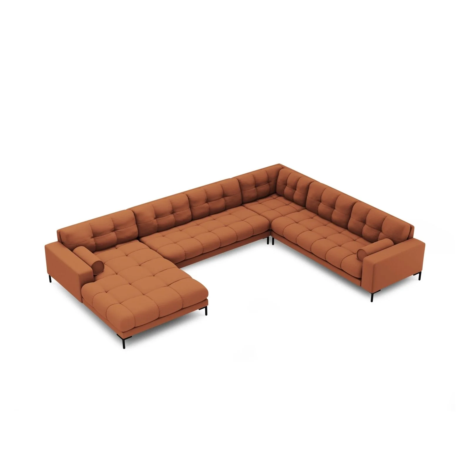 Bali 7-Sitzer Panorama Ecksofa, Rechte Seite, aus Strukturstoff, 327x256x75 cm - Image 70