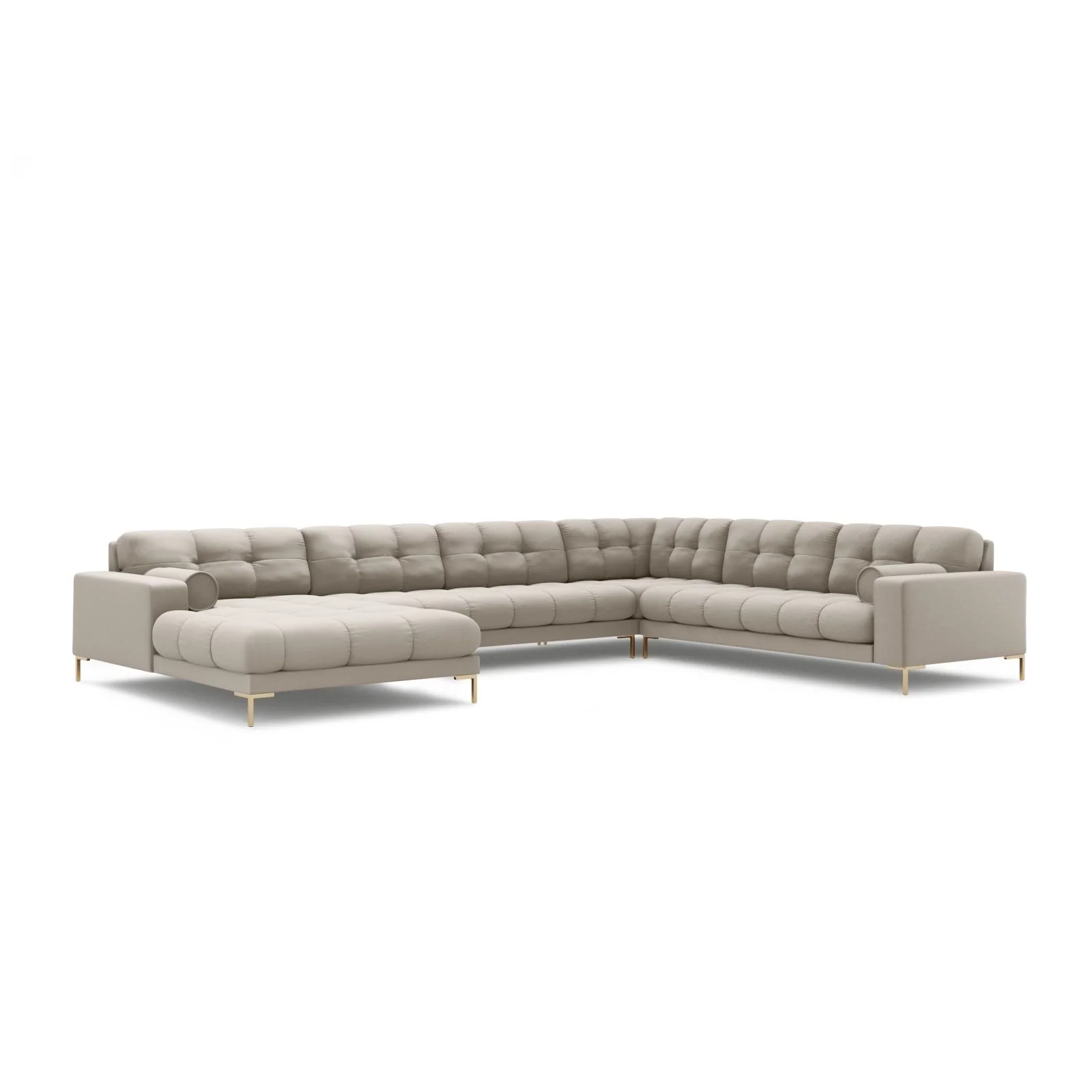 Bali 7-Sitzer Panorama Ecksofa, Rechte Seite, aus Strukturstoff, 327x256x75 cm - Image 8