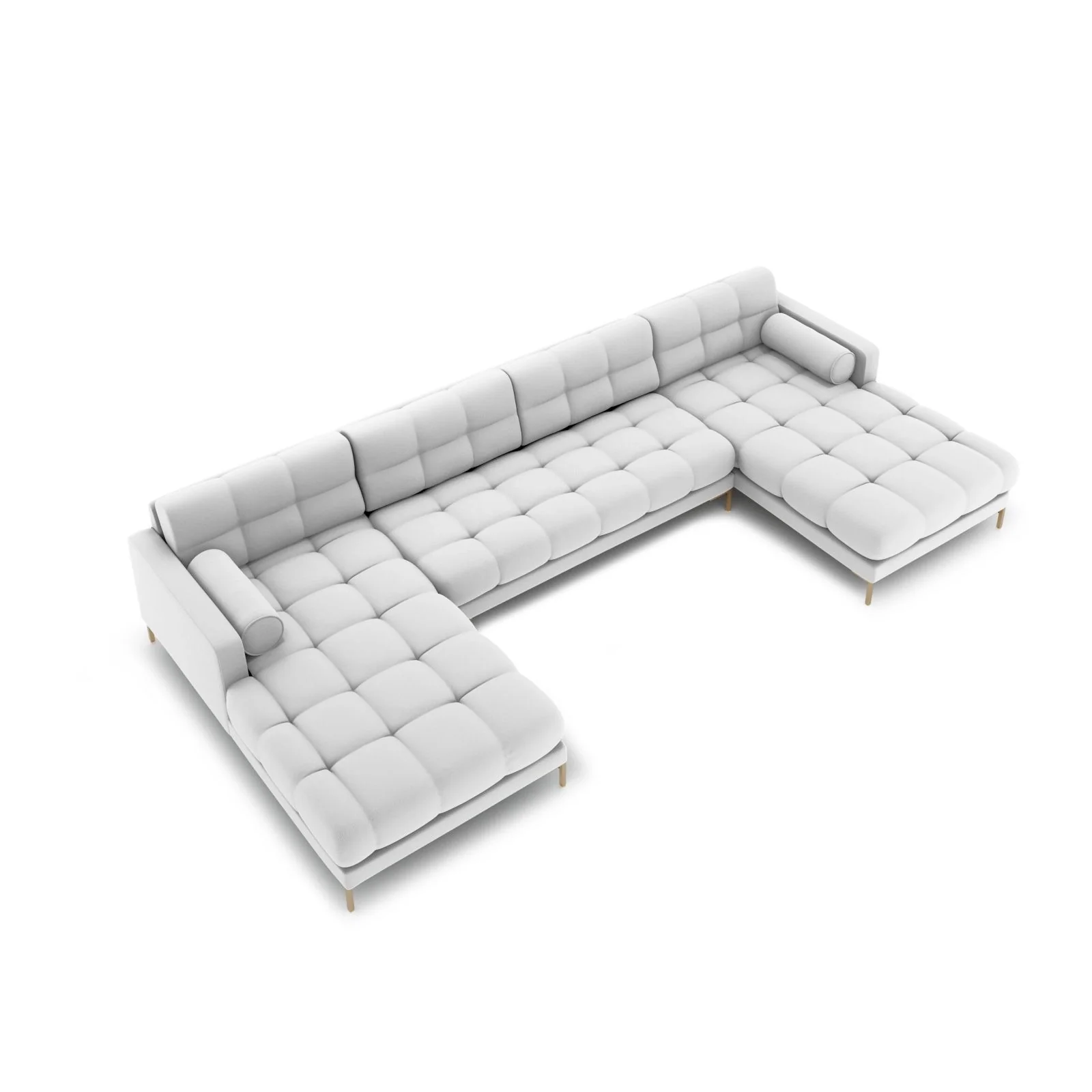 Bali 7-Sitzer Panorama Sofa aus Strukturstoff, 383x185x75 cm - Image 13