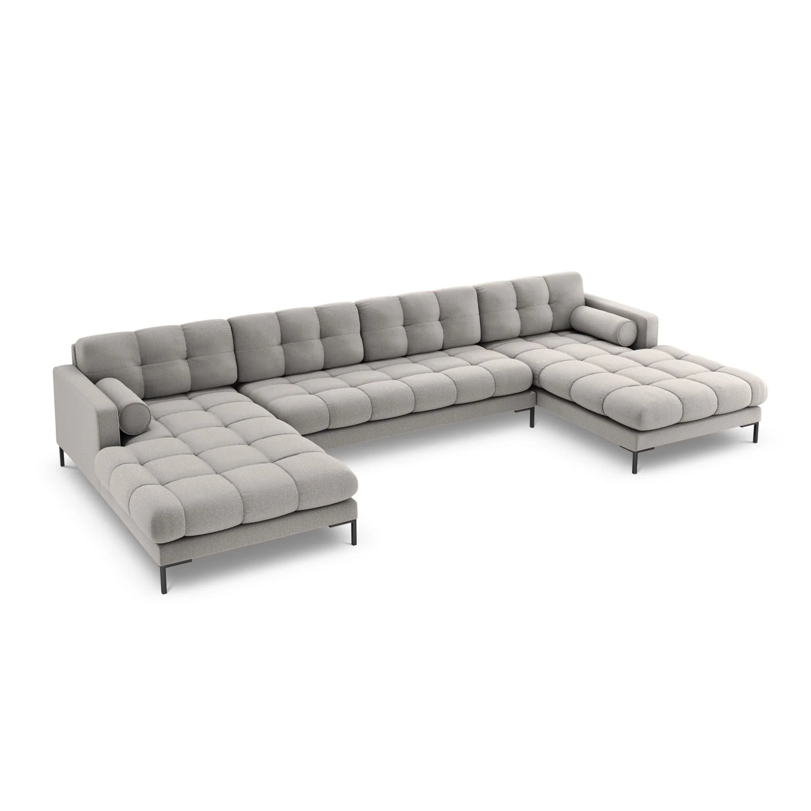 Bali 7-Sitzer Panorama Sofa aus Strukturstoff, 383x185x75 cm - Image 143