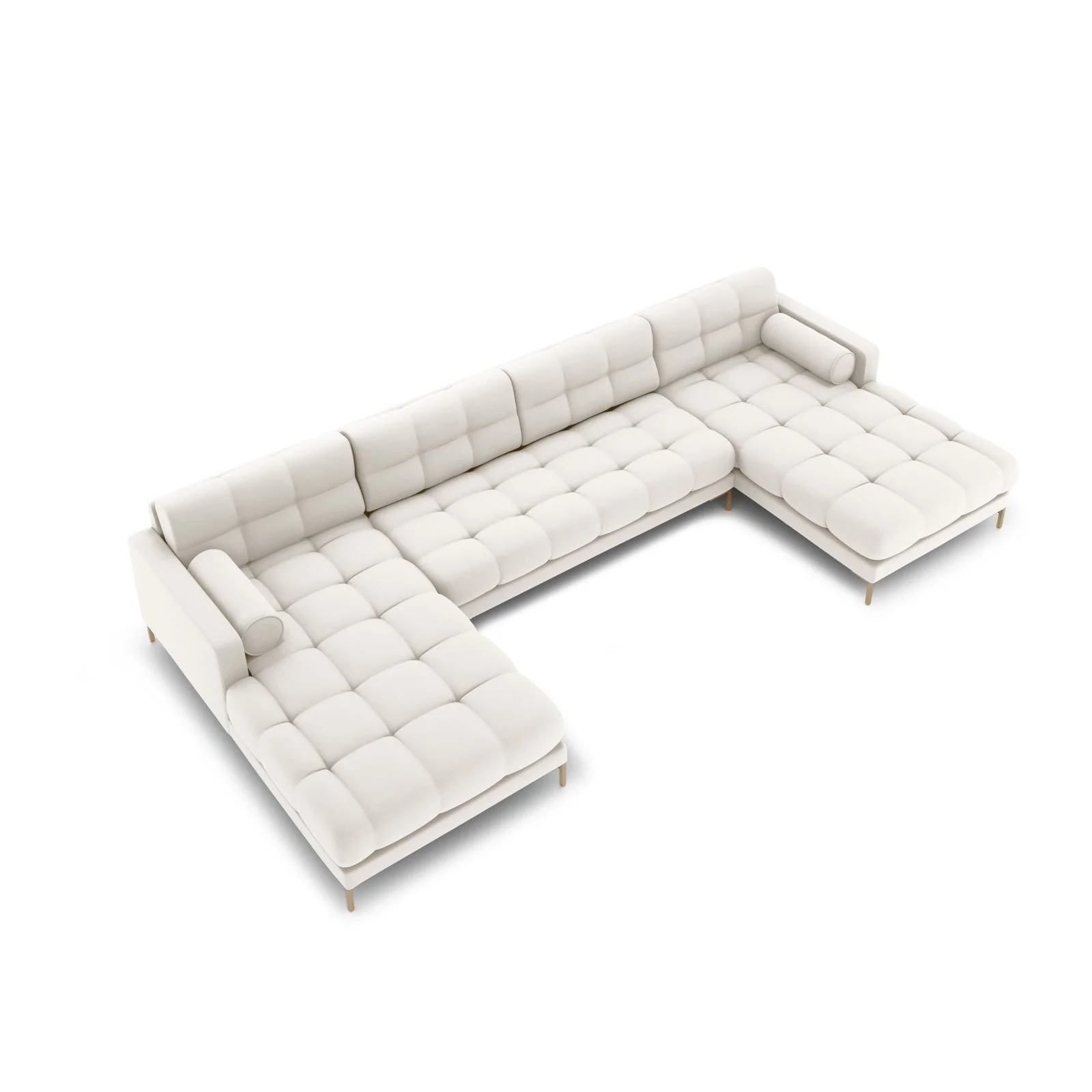Bali 7-Sitzer Panorama Sofa aus Strukturstoff, 383x185x75 cm - Image 3