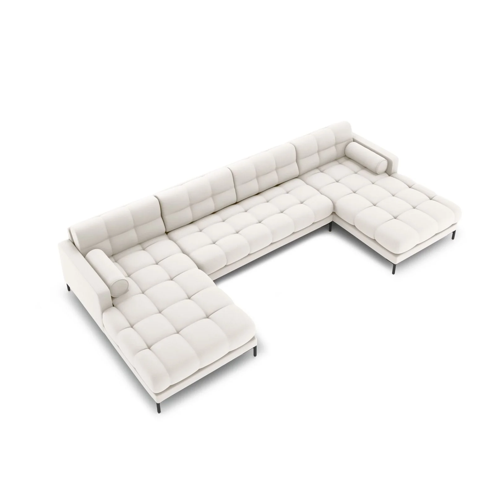 Bali 7-Sitzer Panorama Sofa aus Strukturstoff, 383x185x75 cm - Image 43