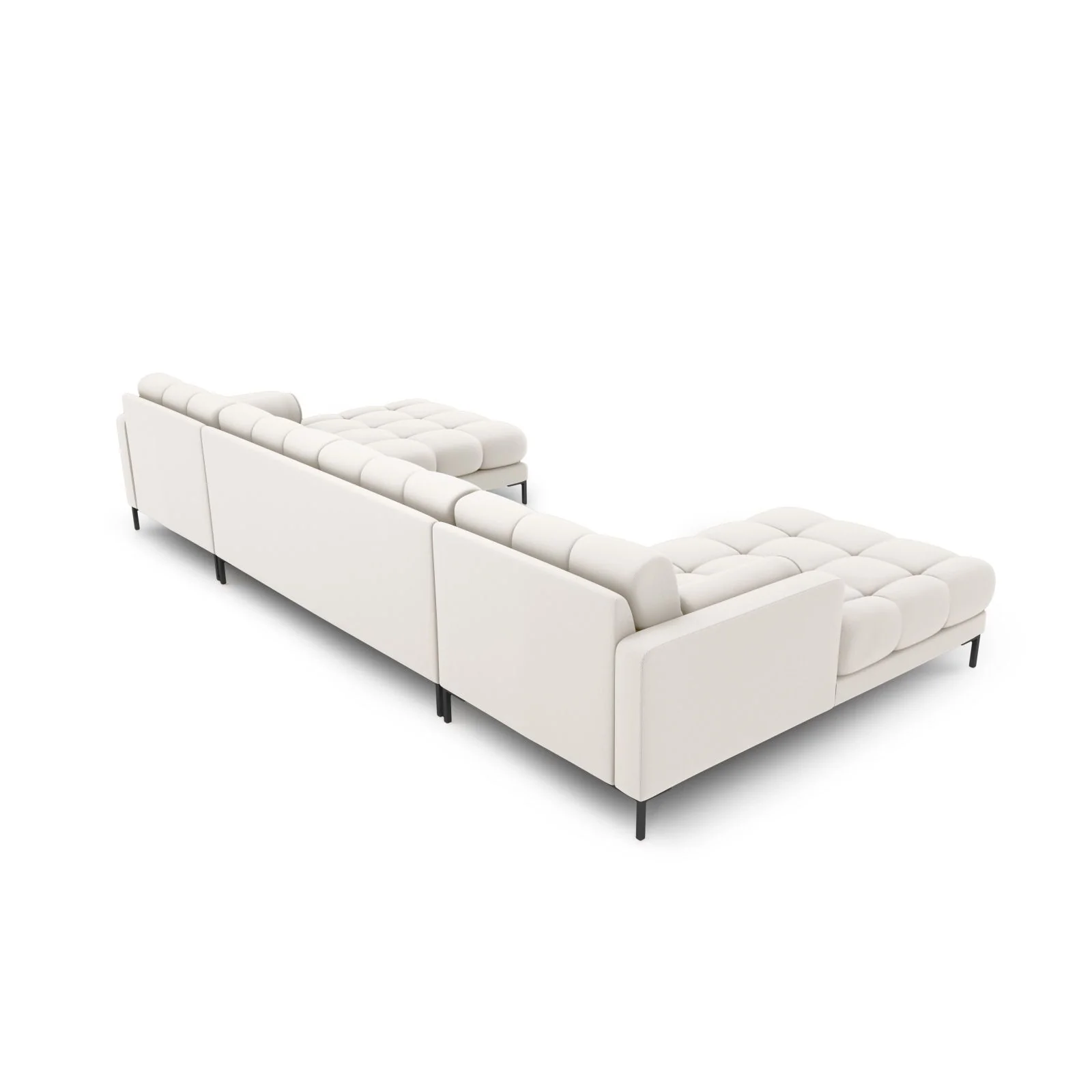 Bali 7-Sitzer Panorama Sofa aus Strukturstoff, 383x185x75 cm - Image 44