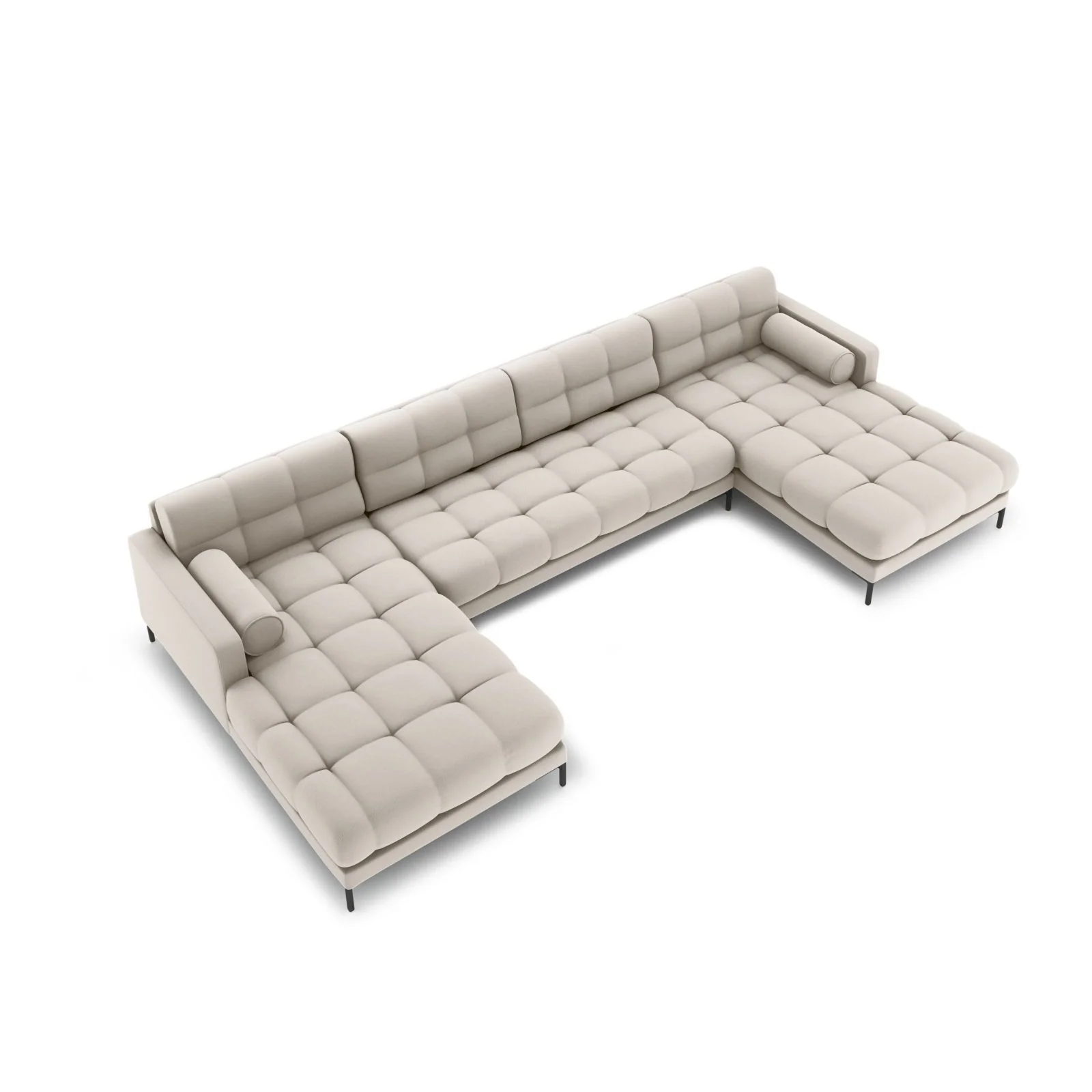 Bali 7-Sitzer Panorama Sofa aus Strukturstoff, 383x185x75 cm - Image 48