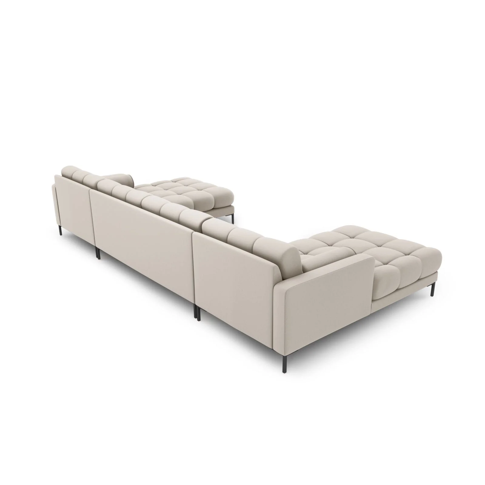 Bali 7-Sitzer Panorama Sofa aus Strukturstoff, 383x185x75 cm - Image 49