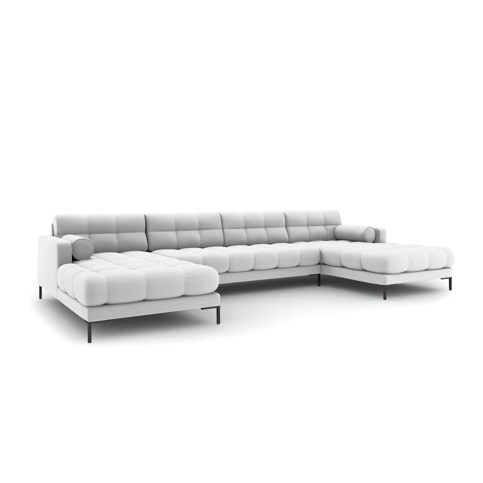Bali 7-Sitzer Panorama Sofa aus Strukturstoff, 383x185x75 cm - Image 51