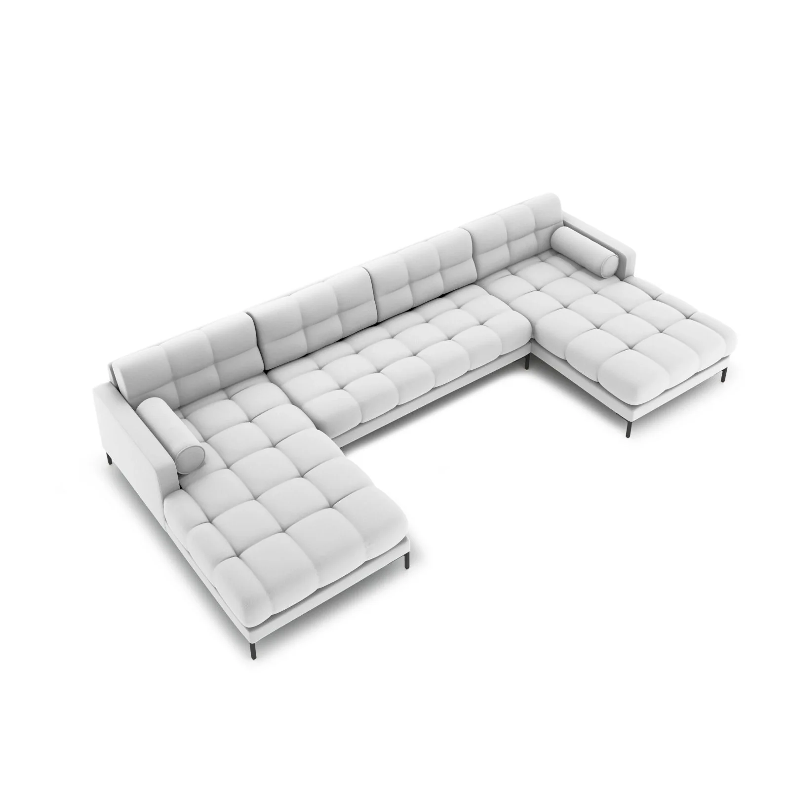 Bali 7-Sitzer Panorama Sofa aus Strukturstoff, 383x185x75 cm - Image 53