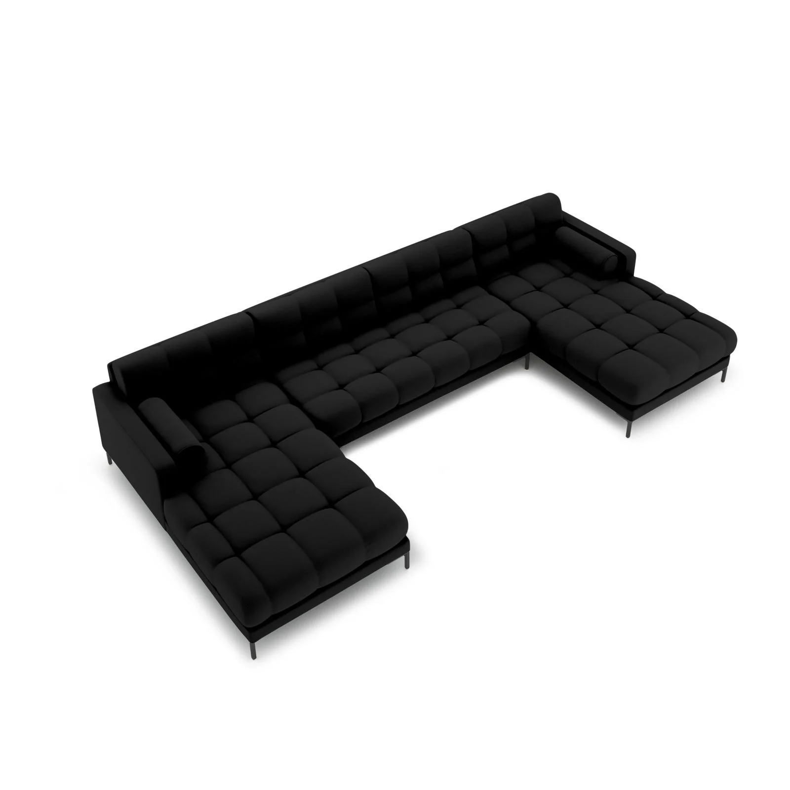 Bali 7-Sitzer Panorama Sofa aus Strukturstoff, 383x185x75 cm - Image 63