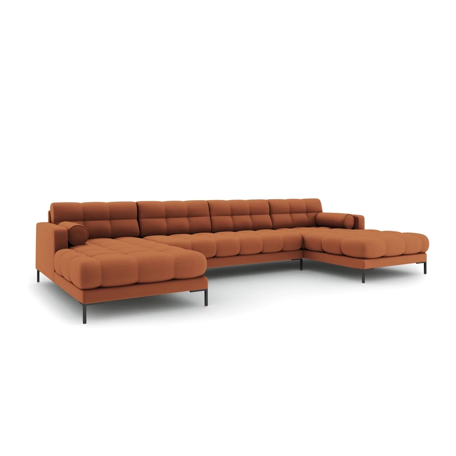 Bali 7-Sitzer Panorama Sofa aus Strukturstoff, 383x185x75 cm - Image 76