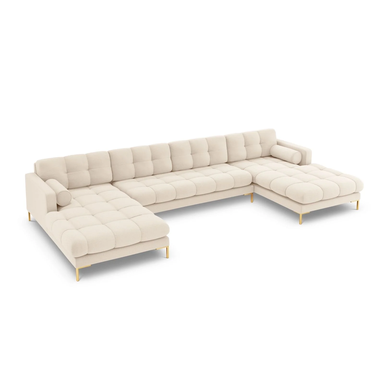 Bali 7-Sitzer Panorama Sofa aus Strukturstoff, 383x185x75 cm - Image 81
