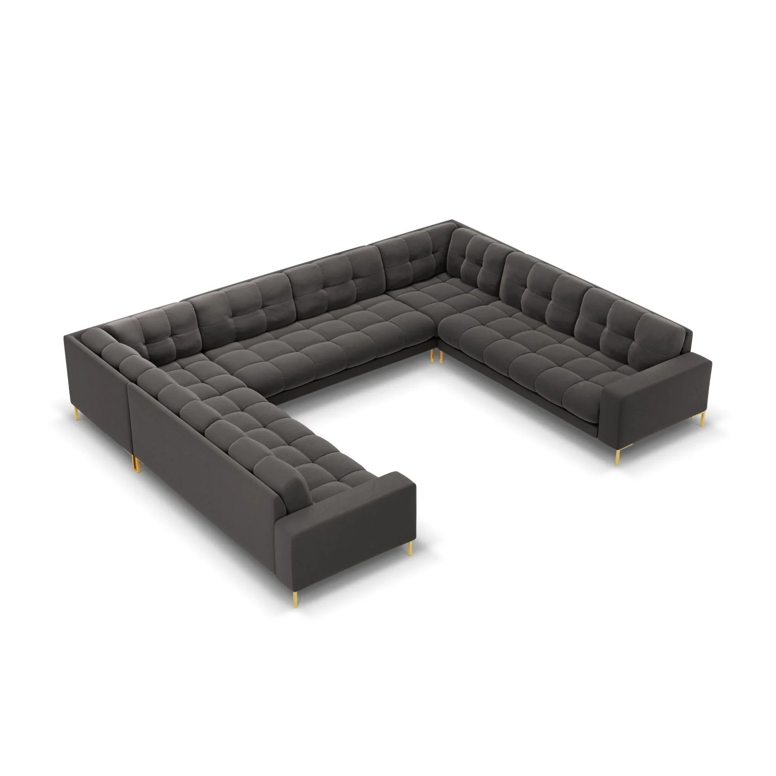 Bali 9-Sitzer Panorama Sofa aus Samt oder Strukturstoff, 327x256x75 cm - Image 101
