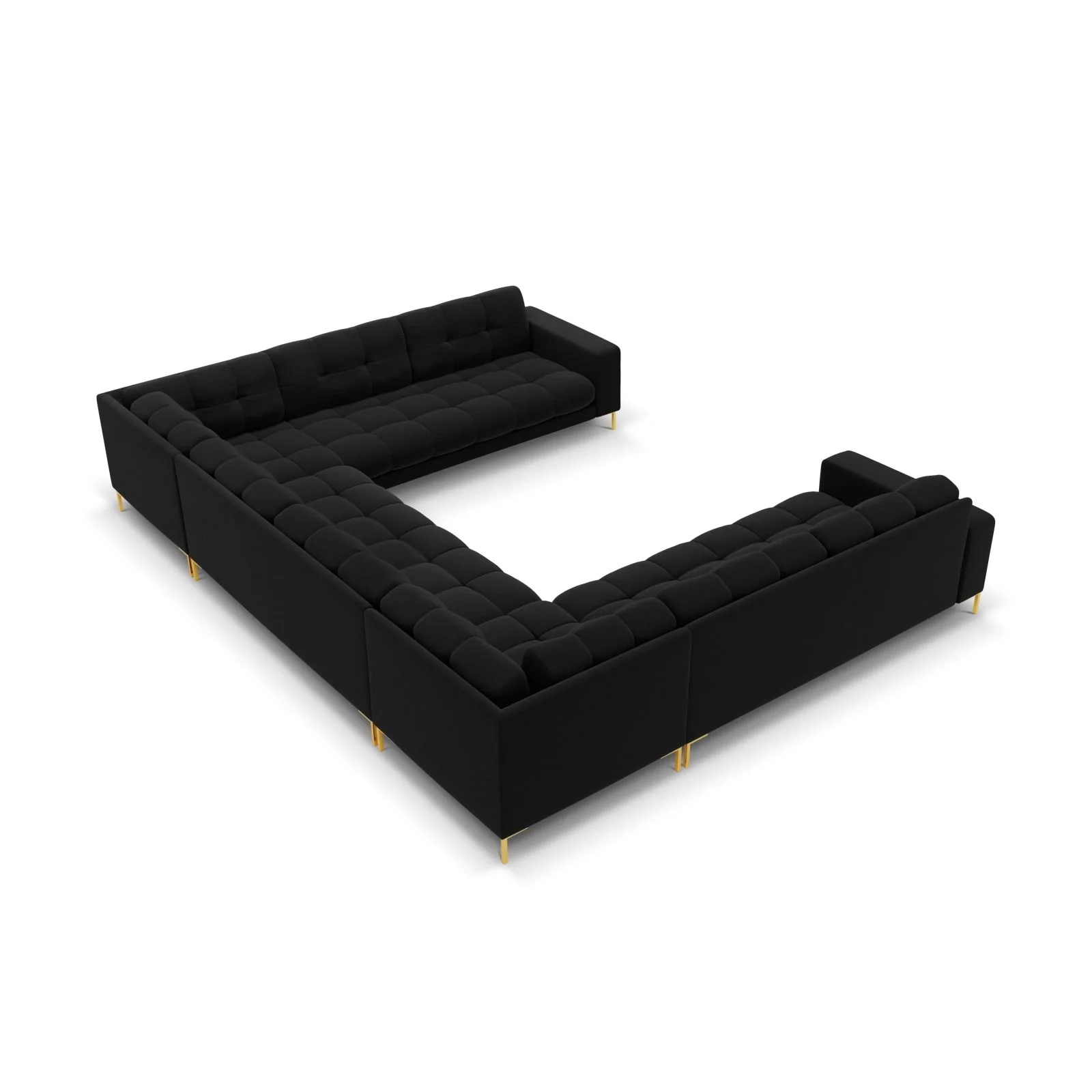 Bali 9-Sitzer Panorama Sofa aus Samt oder Strukturstoff, 327x256x75 cm - Image 108