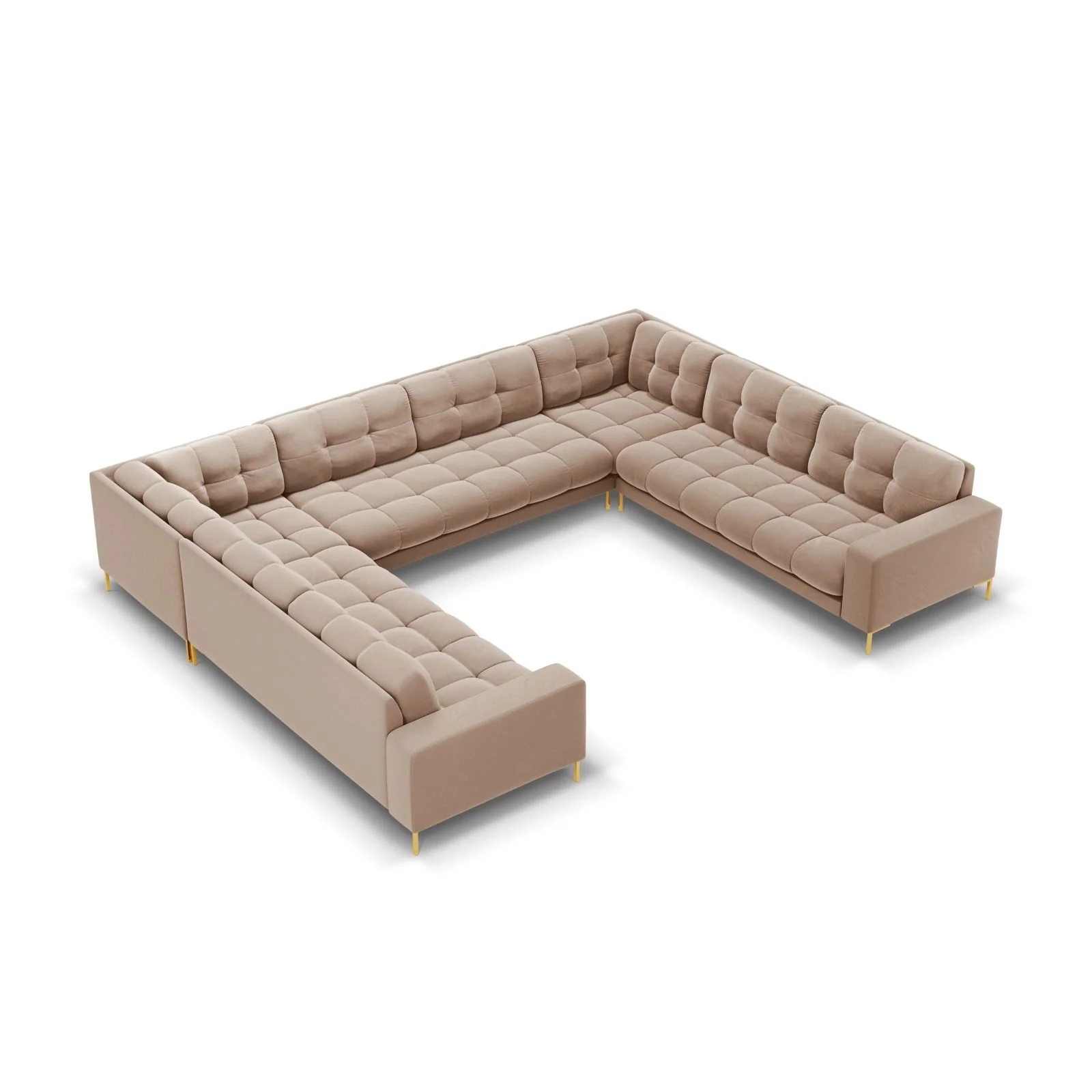 Bali 9-Sitzer Panorama Sofa aus Samt oder Strukturstoff, 327x256x75 cm - Image 113