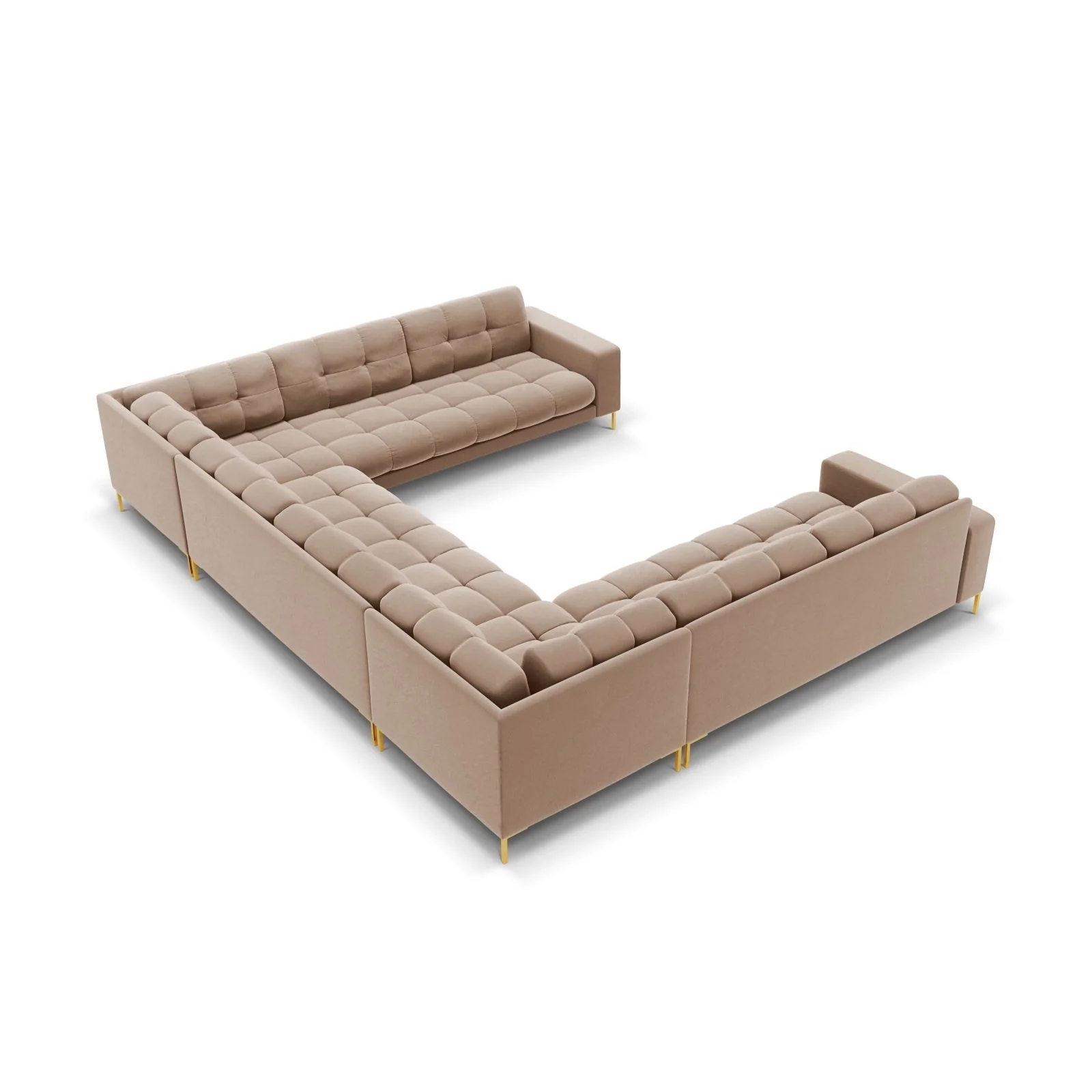 Bali 9-Sitzer Panorama Sofa aus Samt oder Strukturstoff, 327x256x75 cm - Image 114