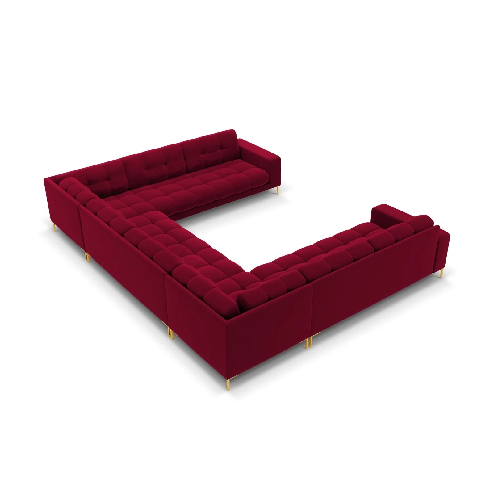 Bali 9-Sitzer Panorama Sofa aus Samt oder Strukturstoff, 327x256x75 cm - Image 120