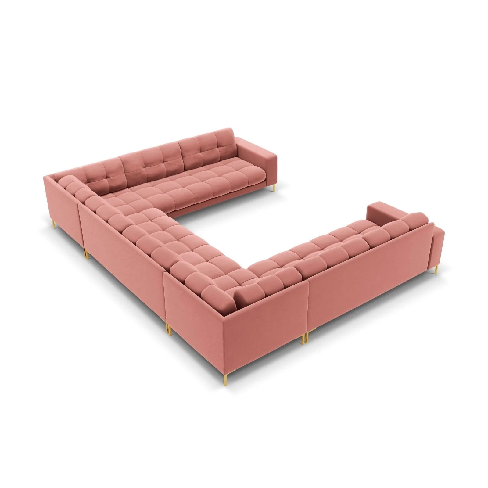 Bali 9-Sitzer Panorama Sofa aus Samt oder Strukturstoff, 327x256x75 cm - Image 126