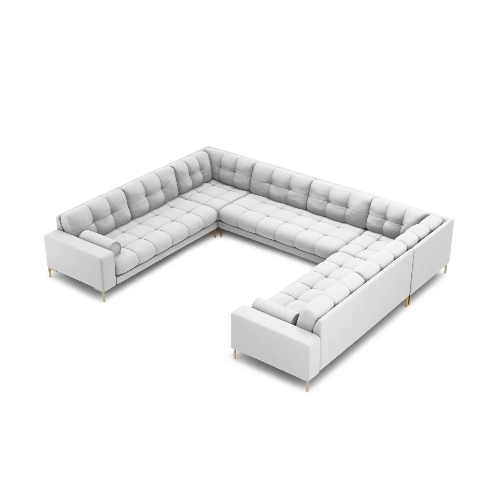 Bali 9-Sitzer Panorama Sofa aus Samt oder Strukturstoff, 327x256x75 cm - Image 13