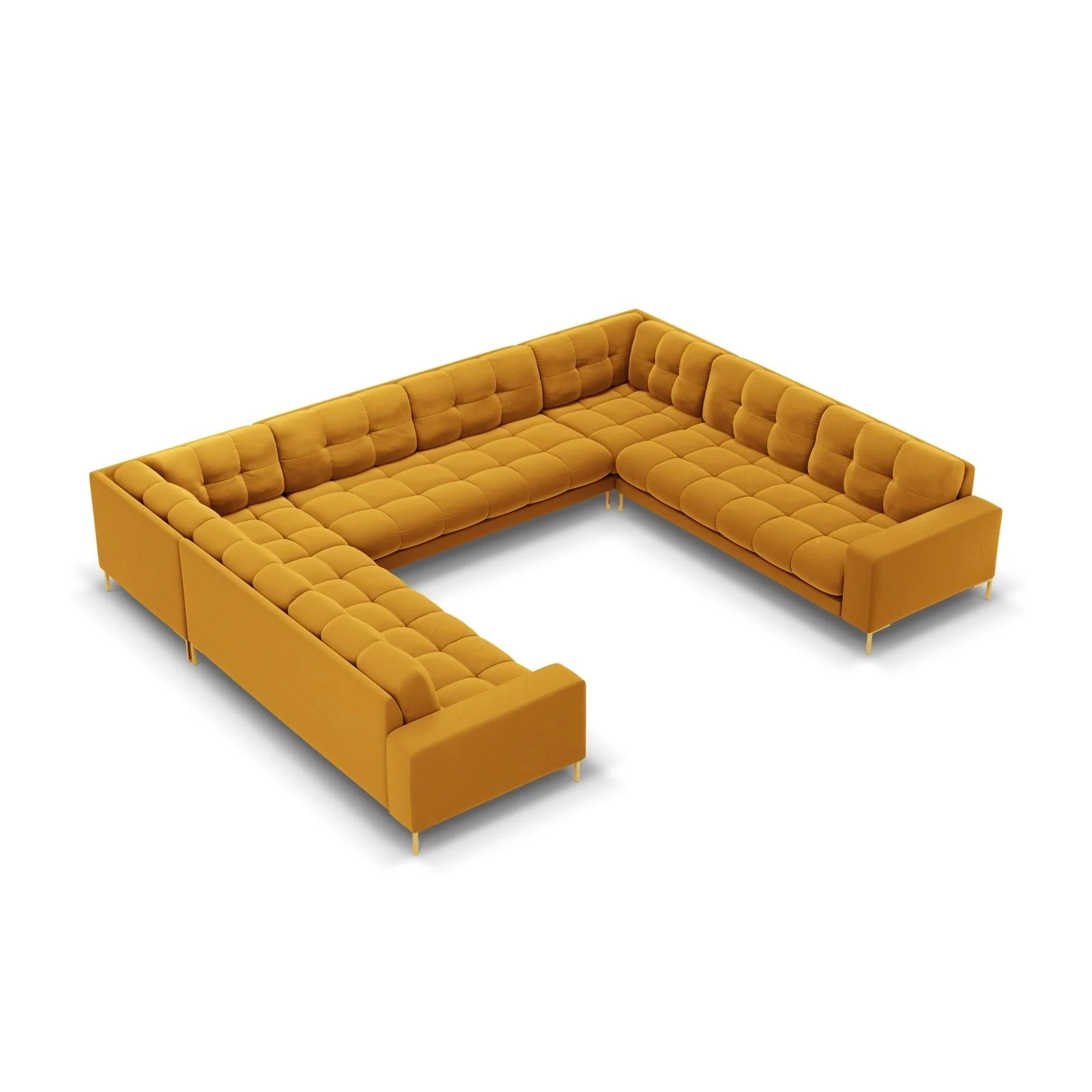 Bali 9-Sitzer Panorama Sofa aus Samt oder Strukturstoff, 327x256x75 cm - Image 131