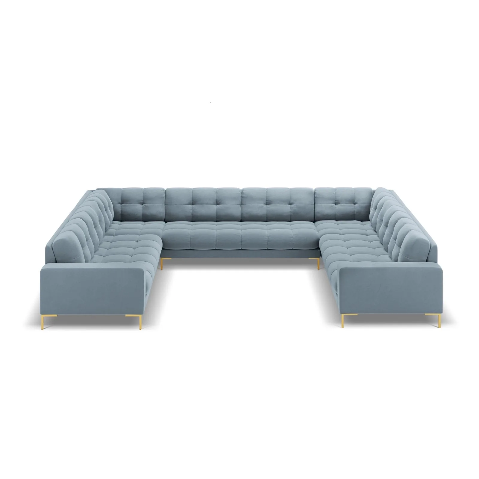 Bali 9-Sitzer Panorama Sofa aus Samt oder Strukturstoff, 327x256x75 cm - Image 141