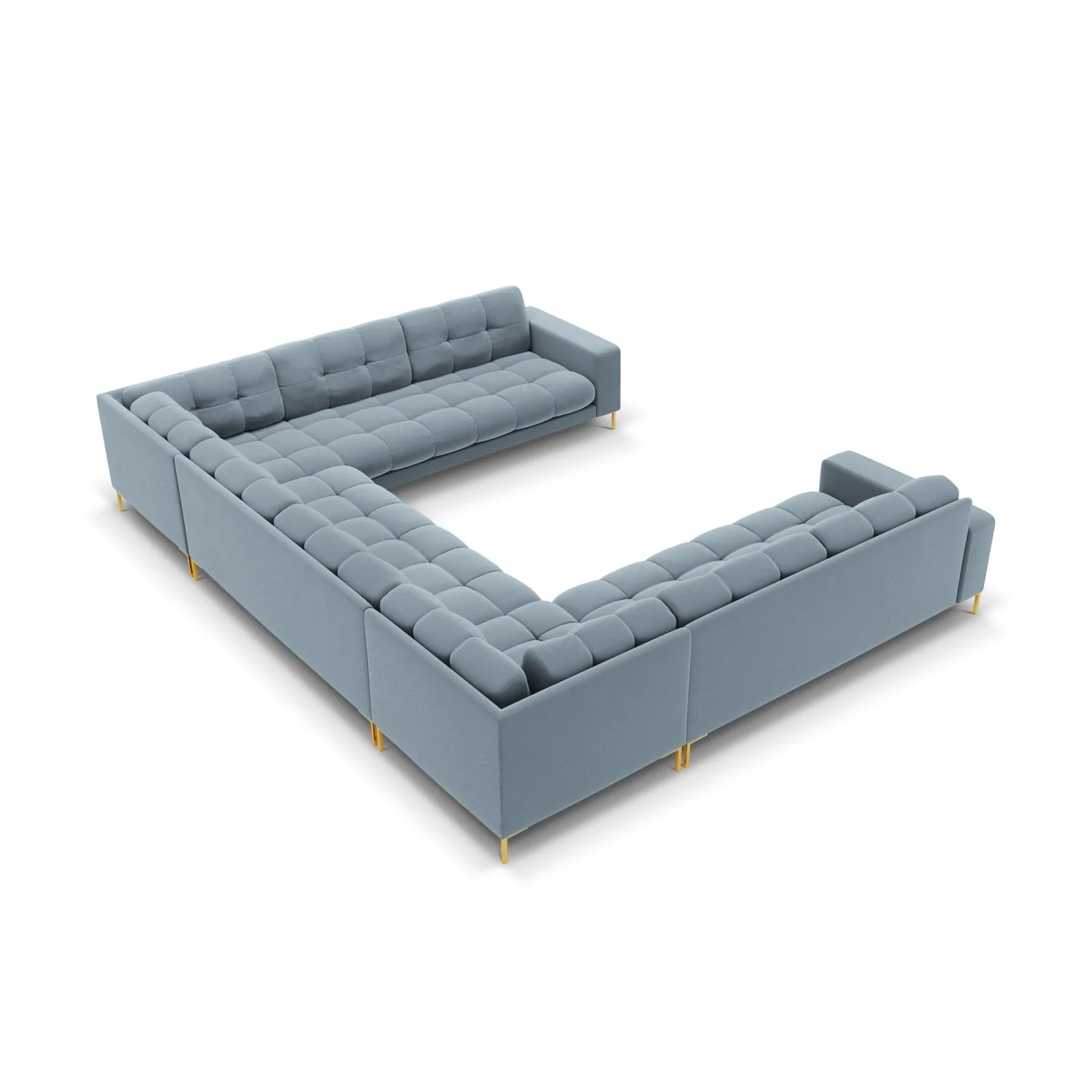 Bali 9-Sitzer Panorama Sofa aus Samt oder Strukturstoff, 327x256x75 cm - Image 144