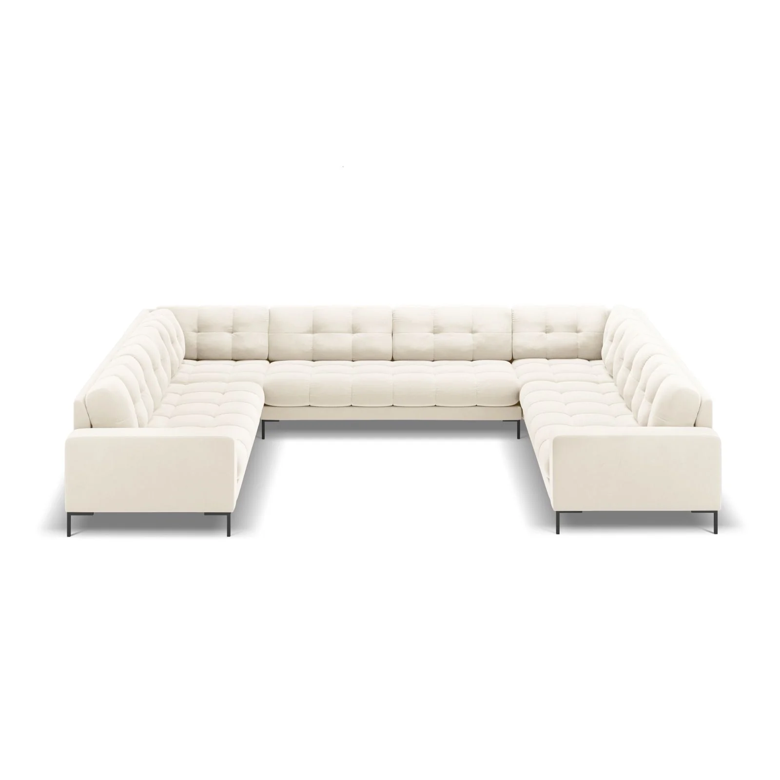 Bali 9-Sitzer Panorama Sofa aus Samt oder Strukturstoff, 327x256x75 cm - Image 159