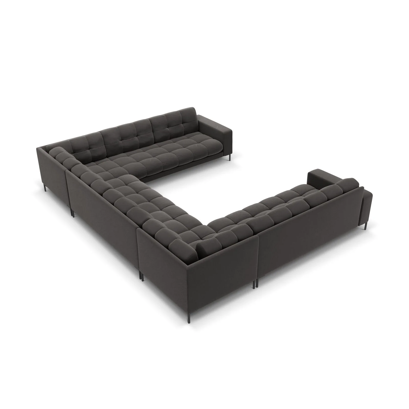 Bali 9-Sitzer Panorama Sofa aus Samt oder Strukturstoff, 327x256x75 cm - Image 180