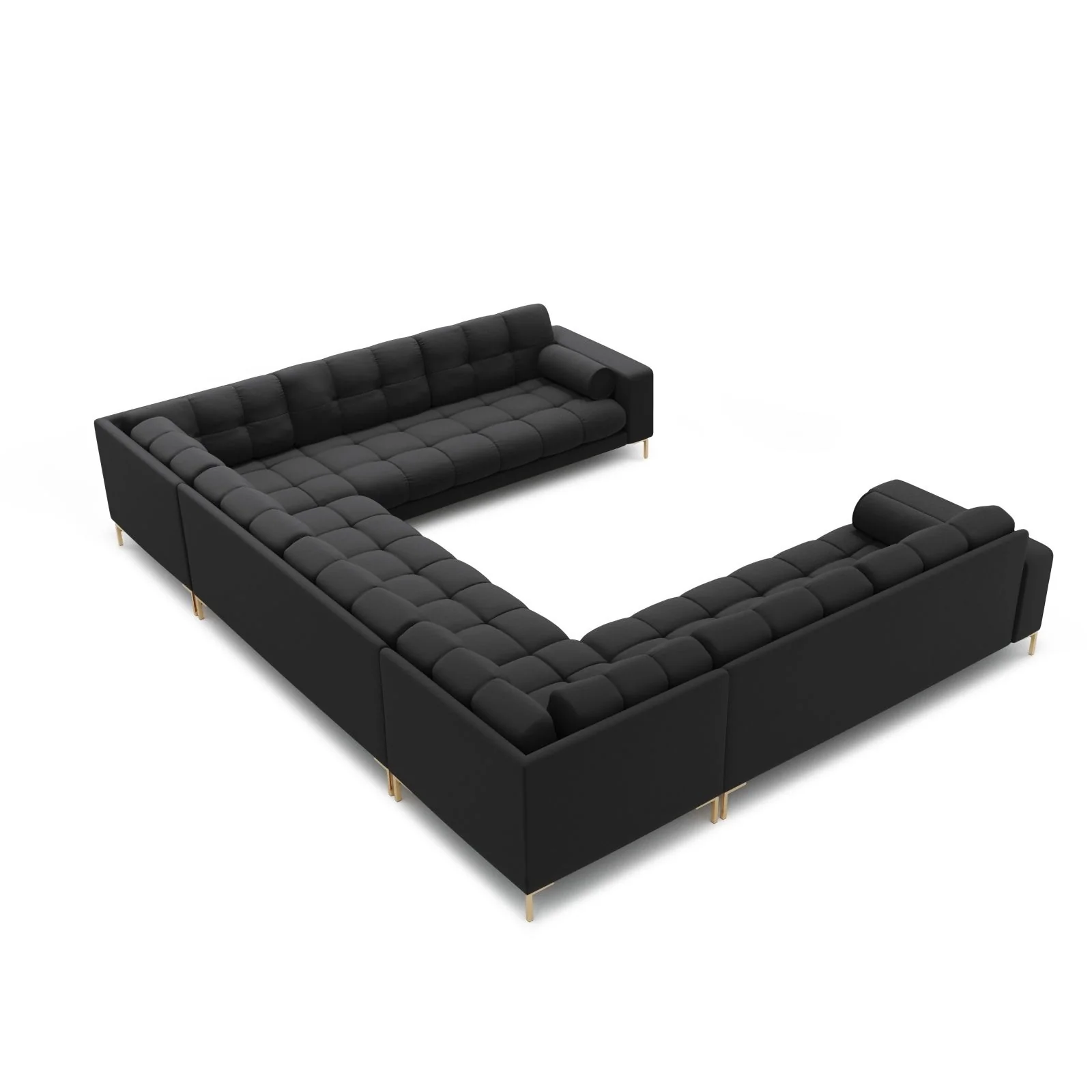 Bali 9-Sitzer Panorama Sofa aus Samt oder Strukturstoff, 327x256x75 cm - Image 19