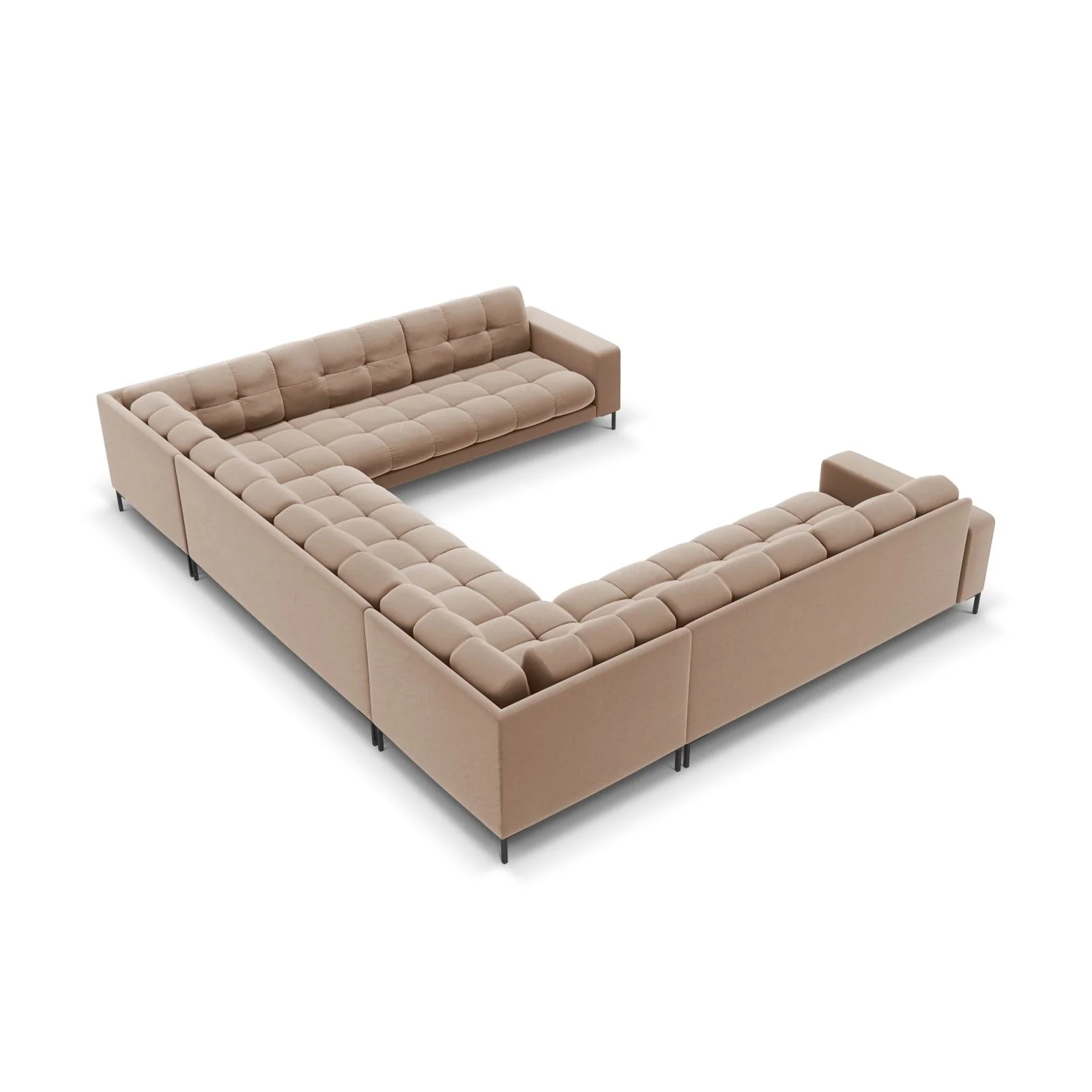 Bali 9-Sitzer Panorama Sofa aus Samt oder Strukturstoff, 327x256x75 cm - Image 192
