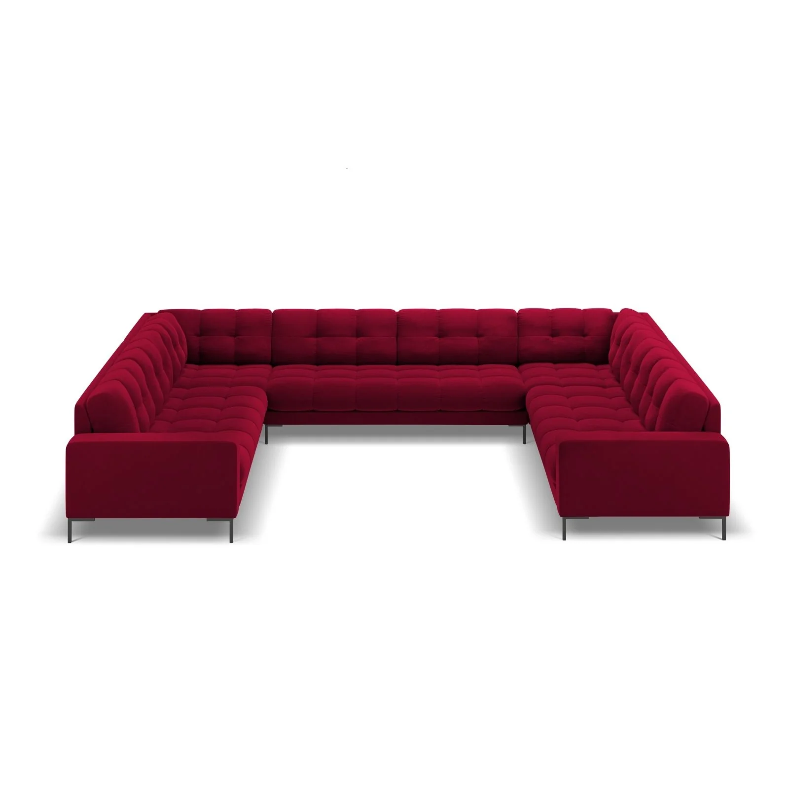 Bali 9-Sitzer Panorama Sofa aus Samt oder Strukturstoff, 327x256x75 cm - Image 195