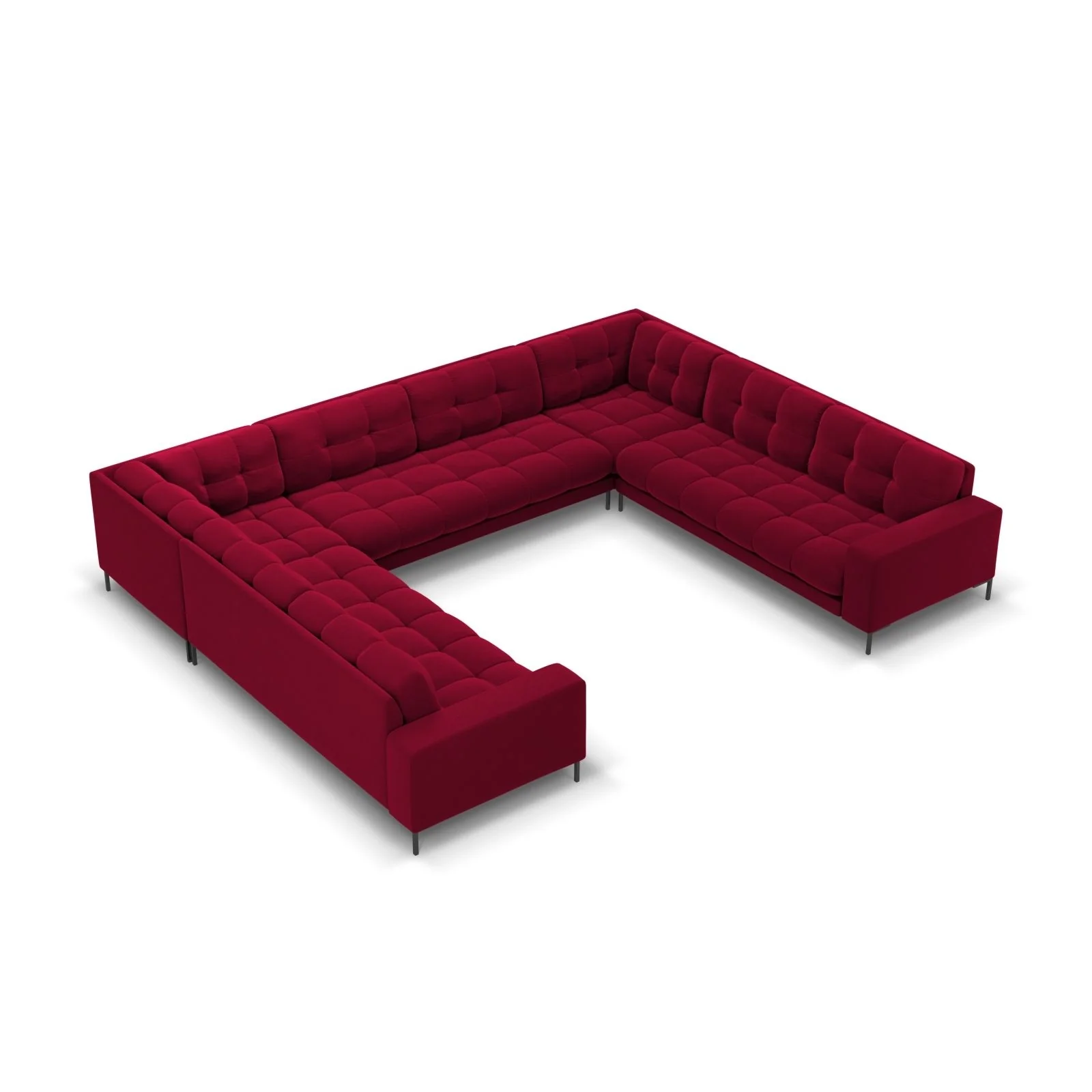 Bali 9-Sitzer Panorama Sofa aus Samt oder Strukturstoff, 327x256x75 cm - Image 197
