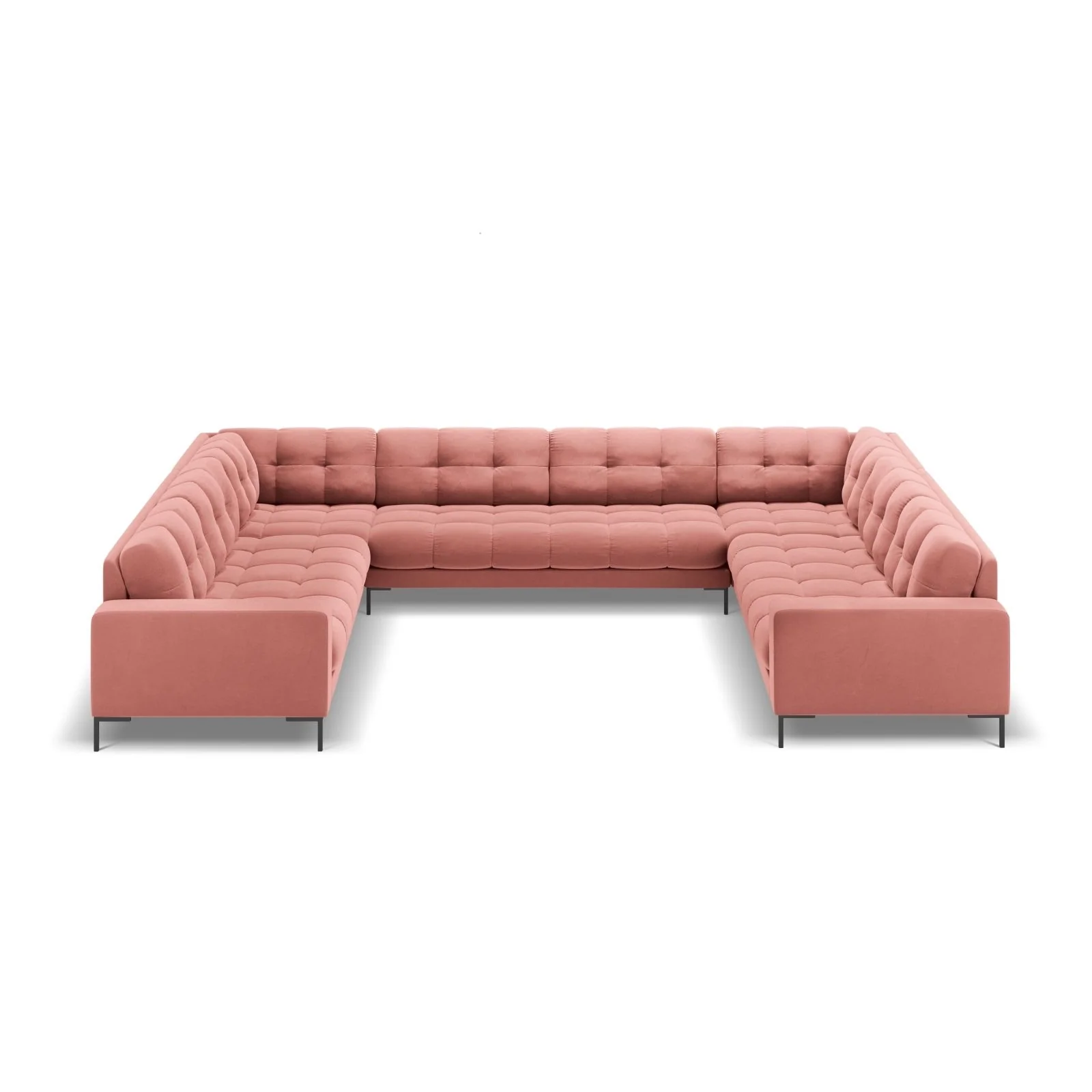 Bali 9-Sitzer Panorama Sofa aus Samt oder Strukturstoff, 327x256x75 cm - Image 201