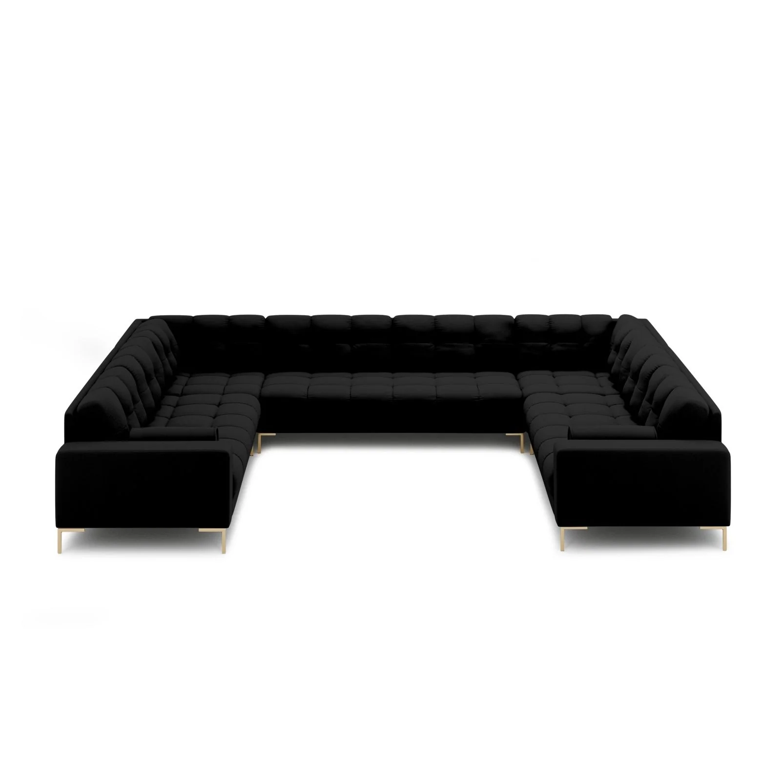 Bali 9-Sitzer Panorama Sofa aus Samt oder Strukturstoff, 327x256x75 cm - Image 21