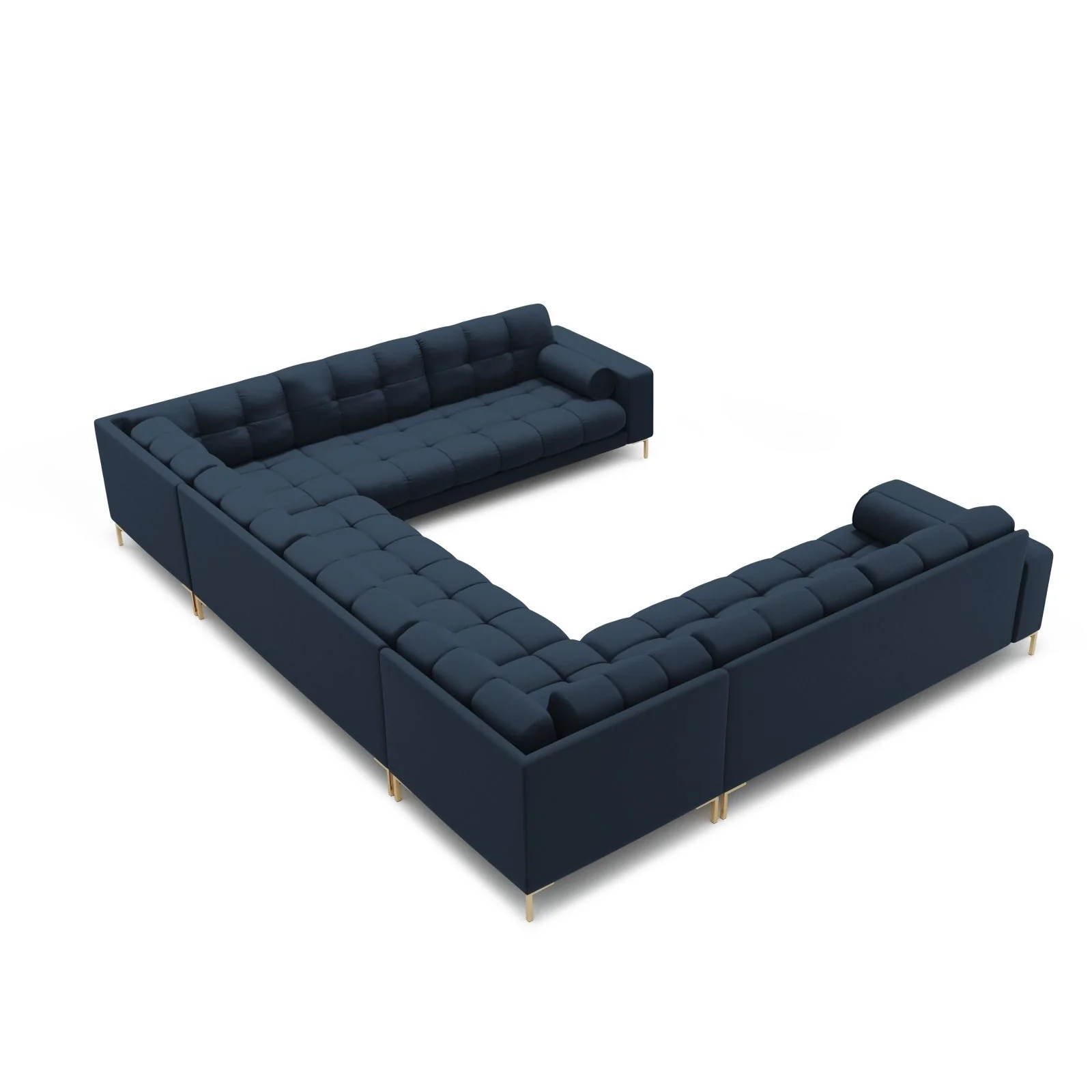 Bali 9-Sitzer Panorama Sofa aus Samt oder Strukturstoff, 327x256x75 cm - Image 29