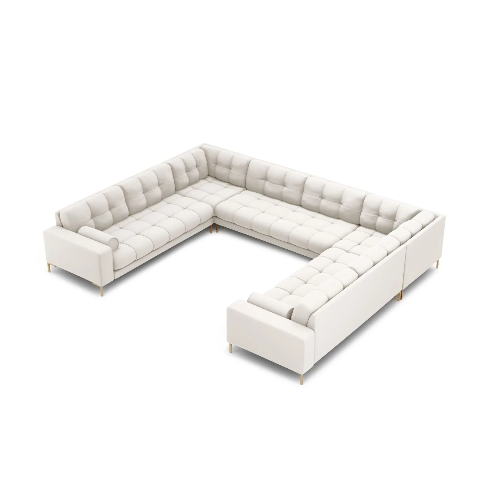 Bali 9-Sitzer Panorama Sofa aus Samt oder Strukturstoff, 327x256x75 cm - Image 3