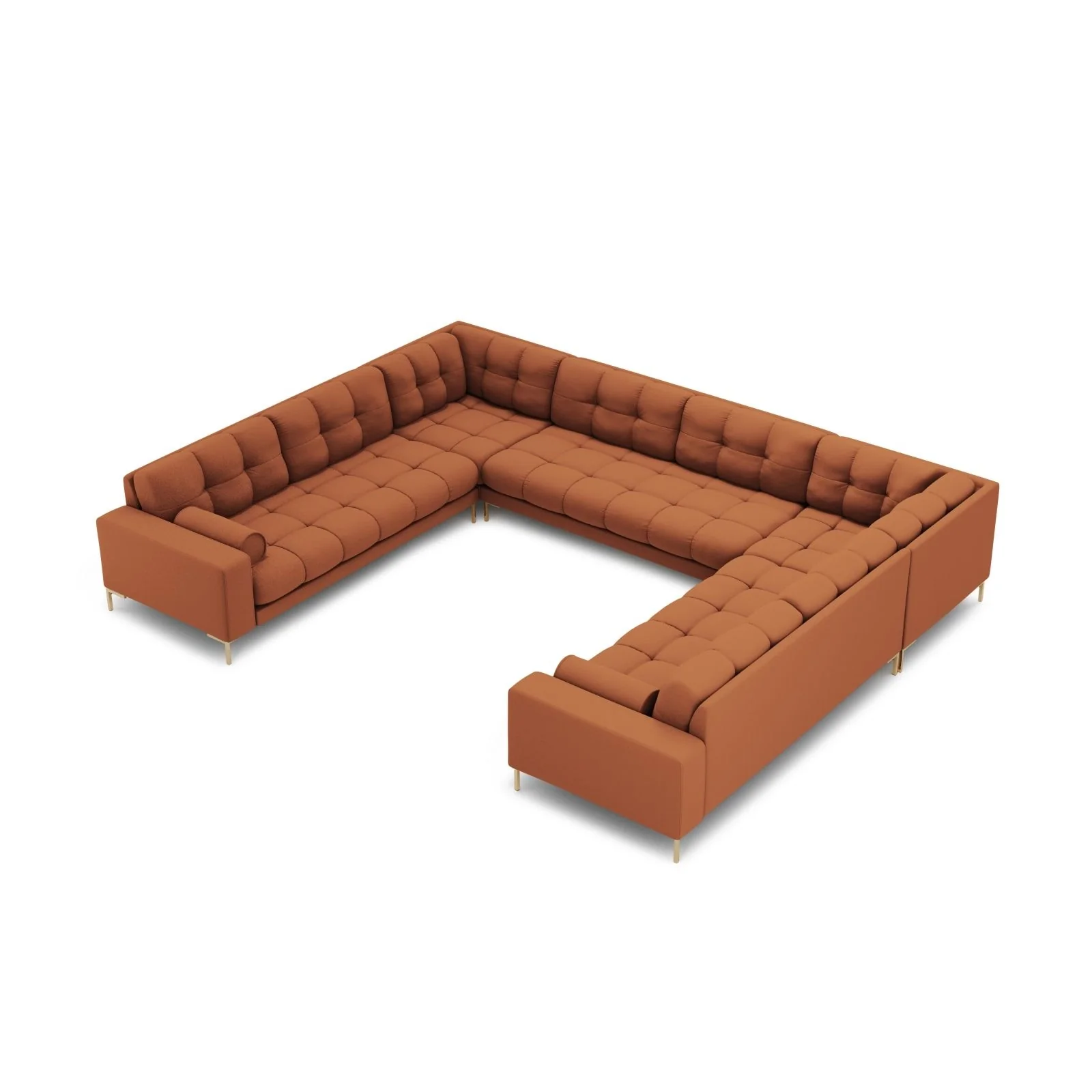 Bali 9-Sitzer Panorama Sofa aus Samt oder Strukturstoff, 327x256x75 cm - Image 38