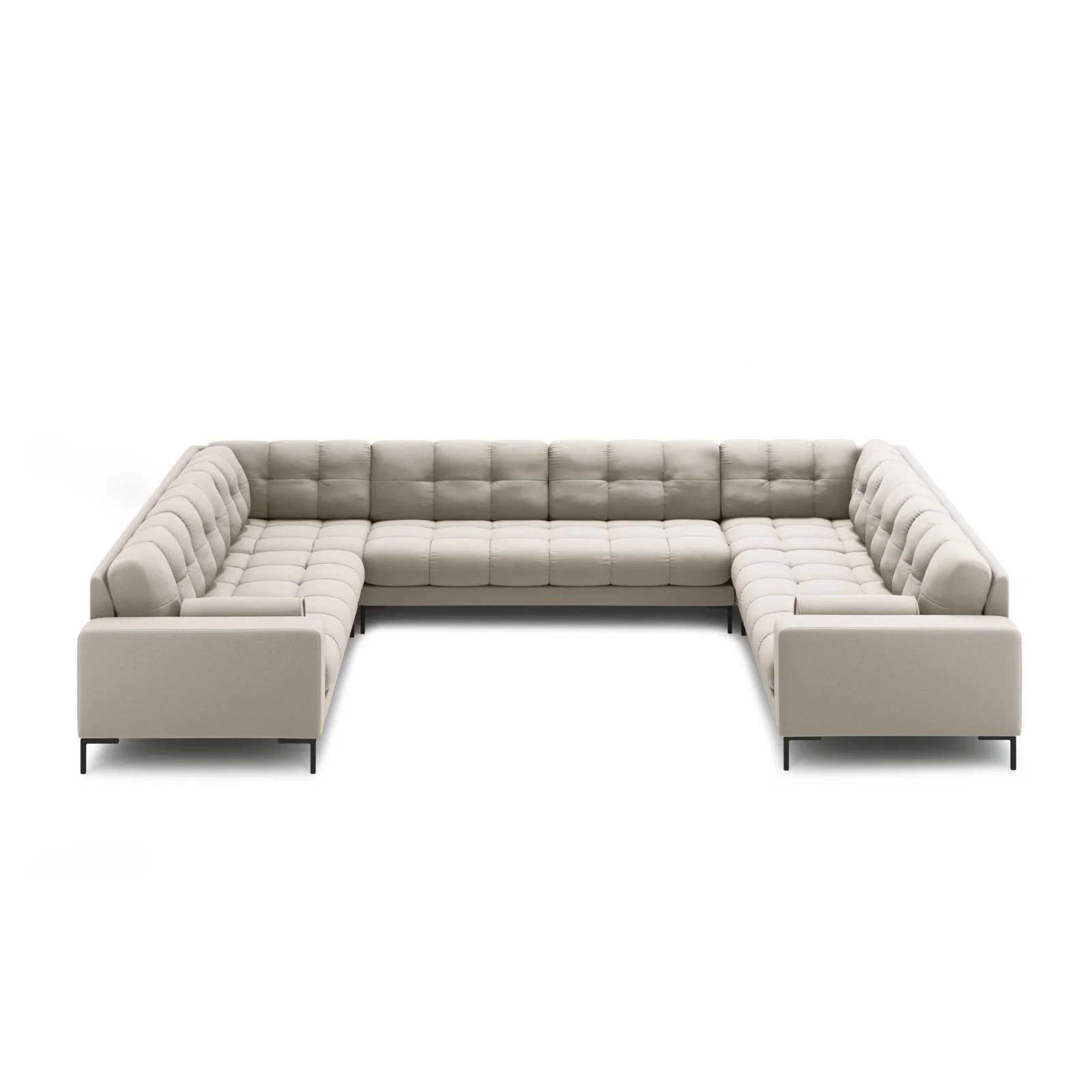 Bali 9-Sitzer Panorama Sofa aus Samt oder Strukturstoff, 327x256x75 cm - Image 46
