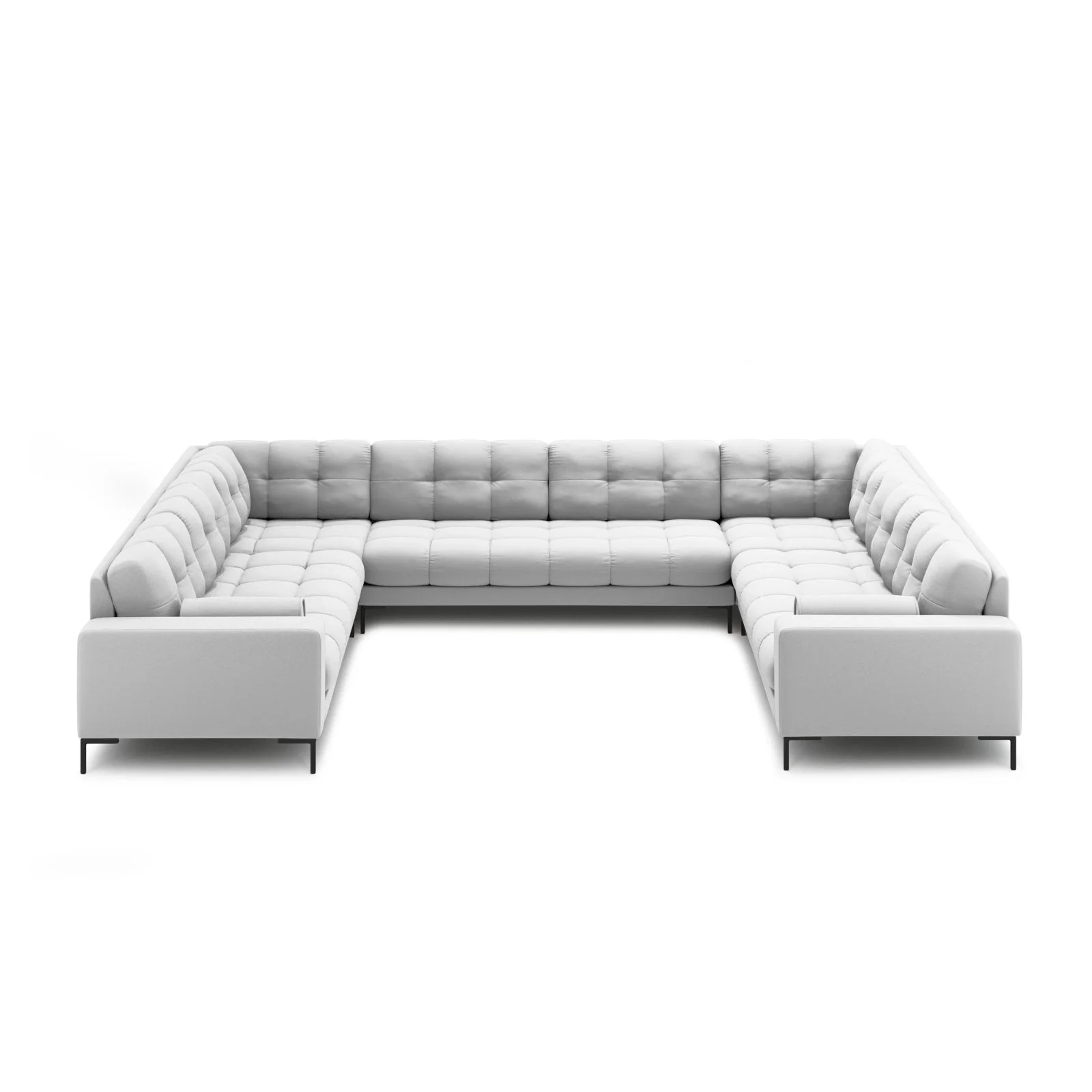 Bali 9-Sitzer Panorama Sofa aus Samt oder Strukturstoff, 327x256x75 cm - Image 51