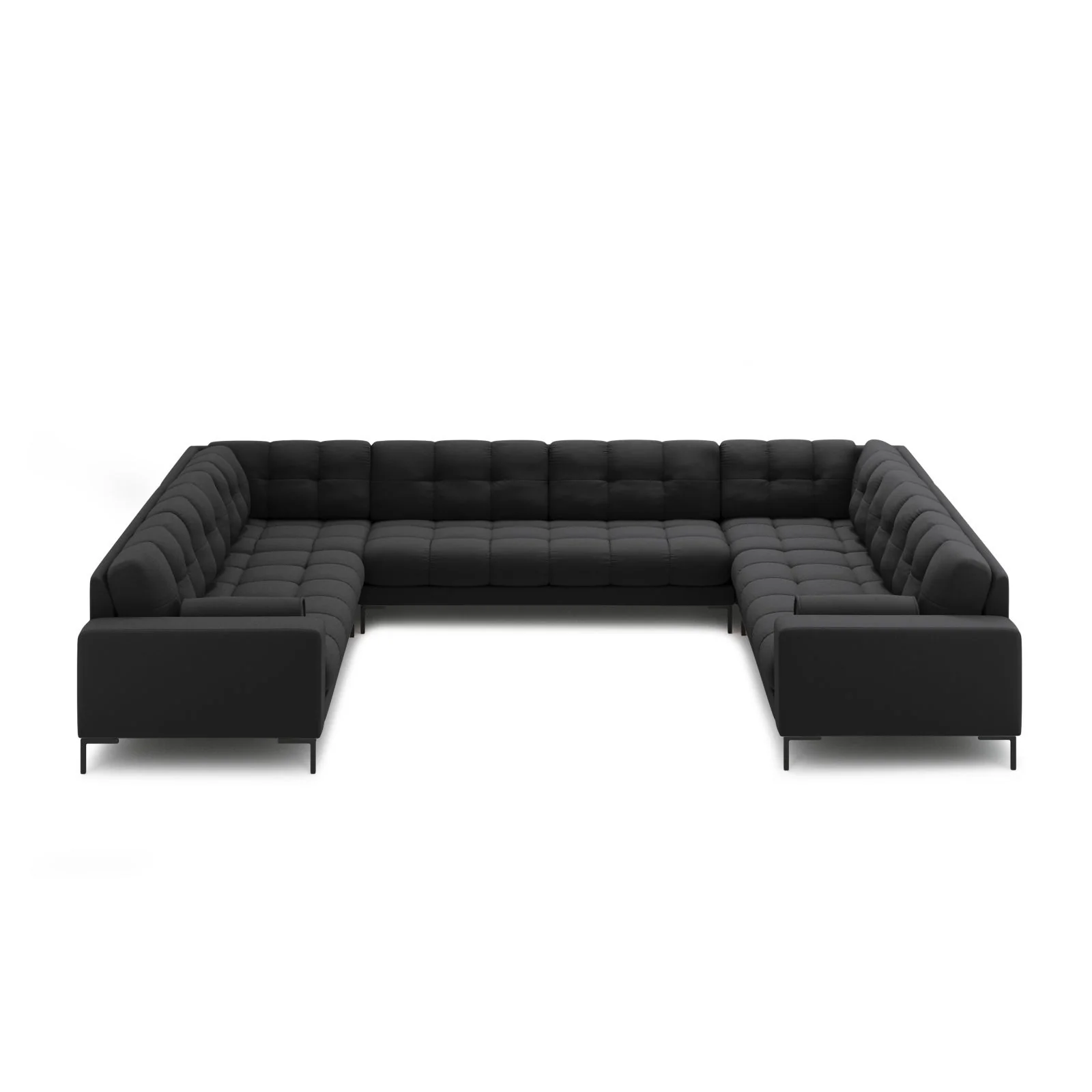 Bali 9-Sitzer Panorama Sofa aus Samt oder Strukturstoff, 327x256x75 cm - Image 56