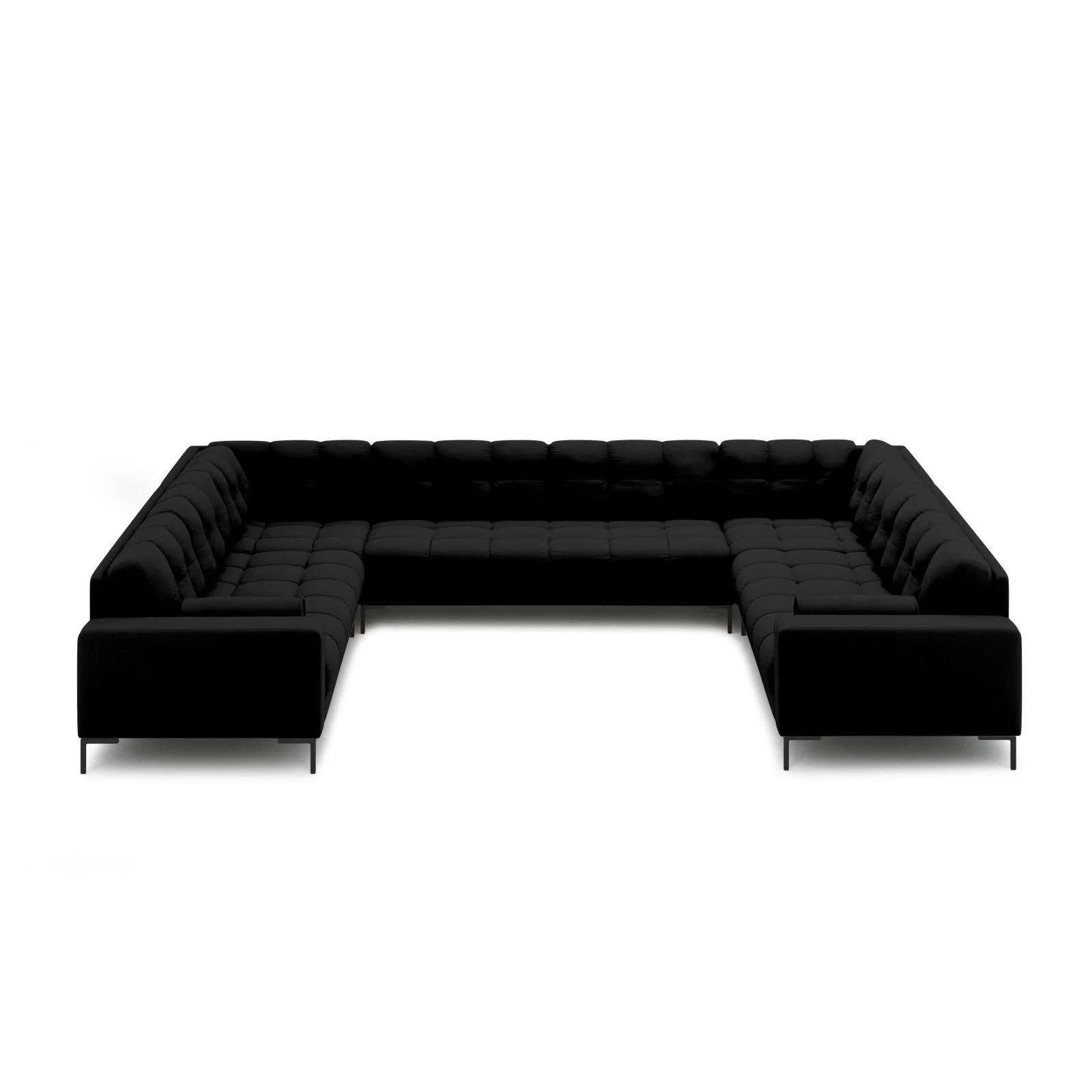Bali 9-Sitzer Panorama Sofa aus Samt oder Strukturstoff, 327x256x75 cm - Image 61