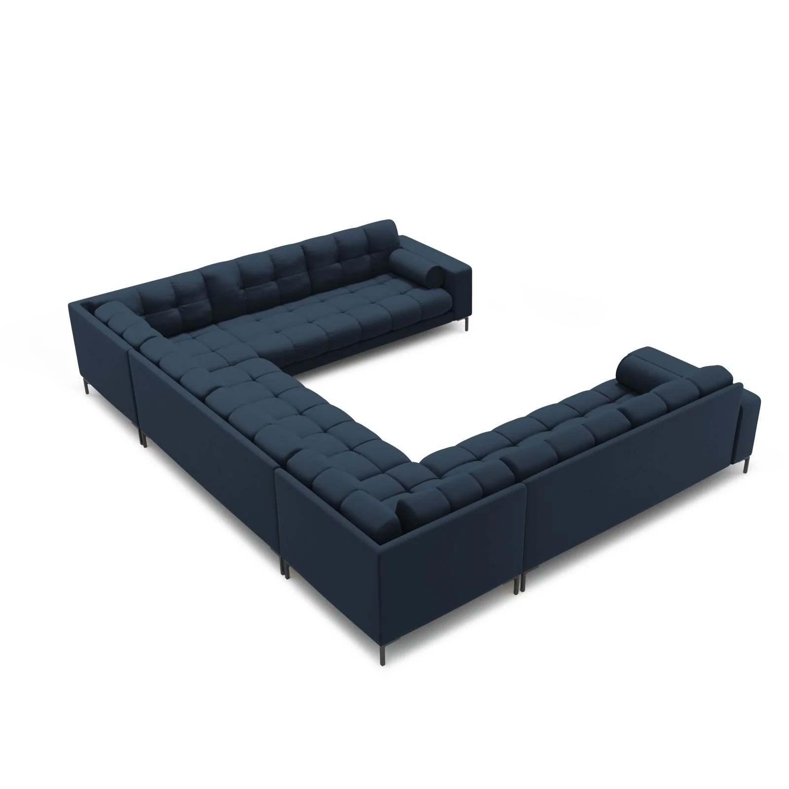Bali 9-Sitzer Panorama Sofa aus Samt oder Strukturstoff, 327x256x75 cm - Image 69