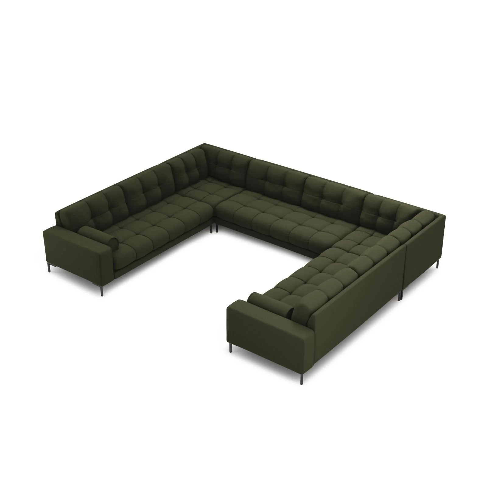 Bali 9-Sitzer Panorama Sofa aus Samt oder Strukturstoff, 327x256x75 cm - Image 73