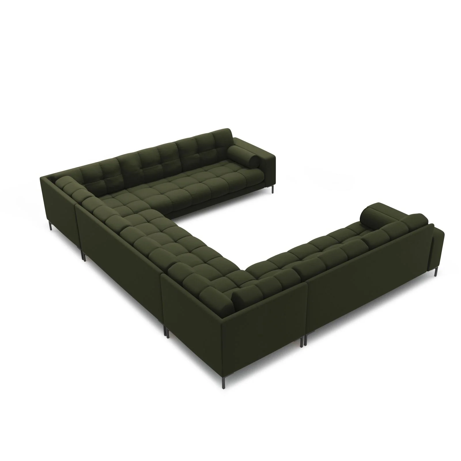 Bali 9-Sitzer Panorama Sofa aus Samt oder Strukturstoff, 327x256x75 cm - Image 74