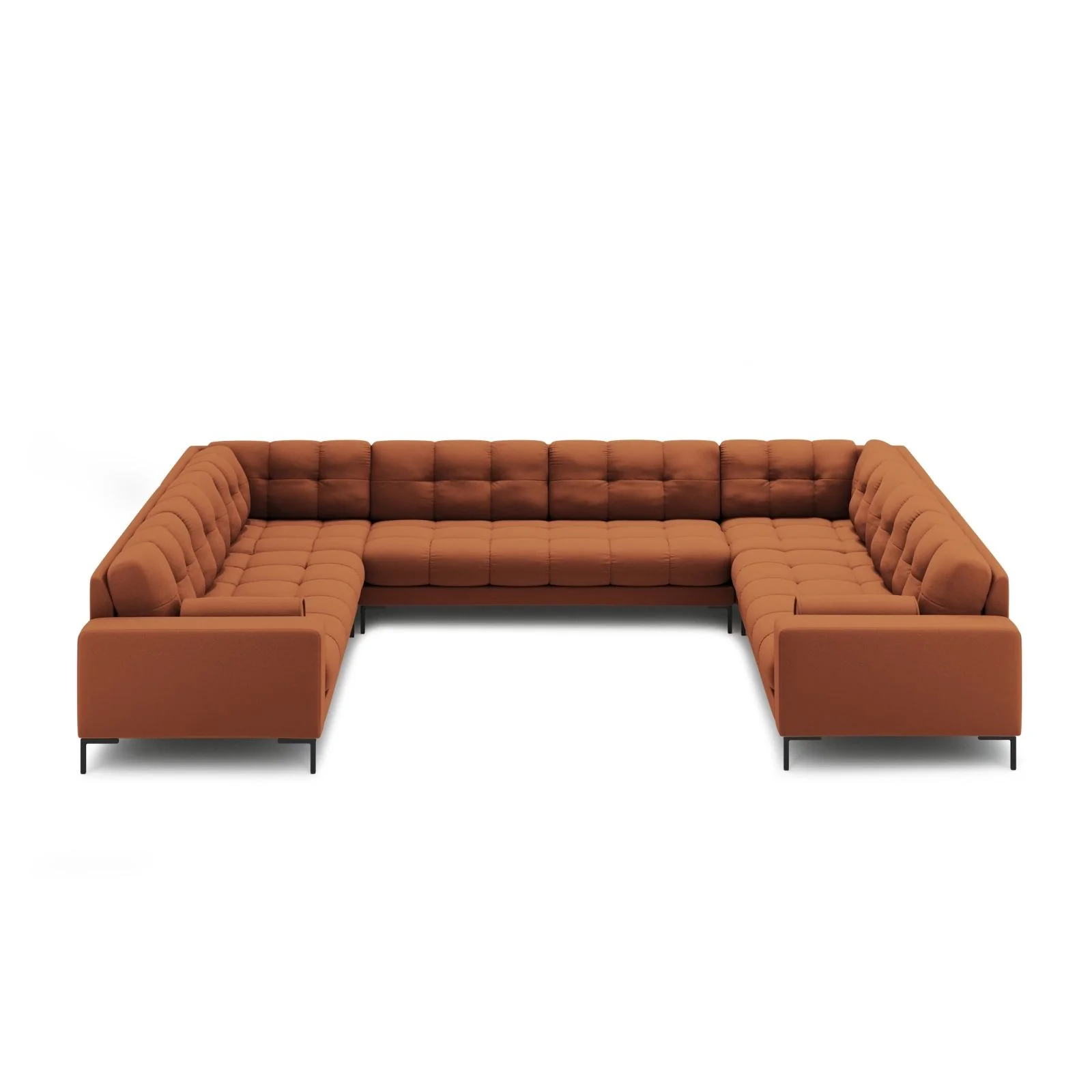 Bali 9-Sitzer Panorama Sofa aus Samt oder Strukturstoff, 327x256x75 cm - Image 76