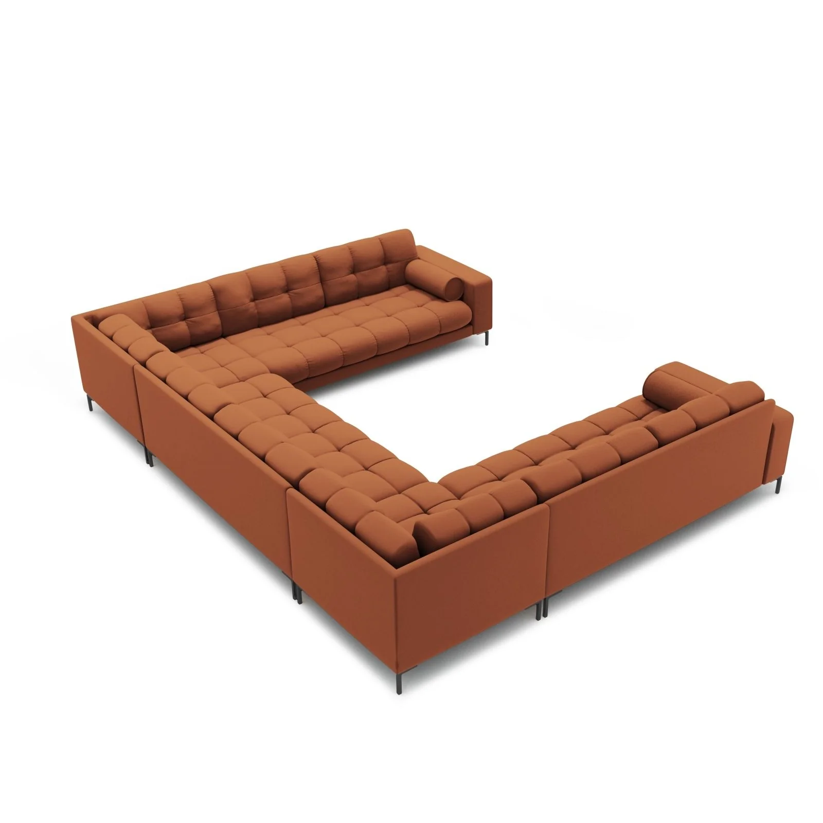 Bali 9-Sitzer Panorama Sofa aus Samt oder Strukturstoff, 327x256x75 cm - Image 79