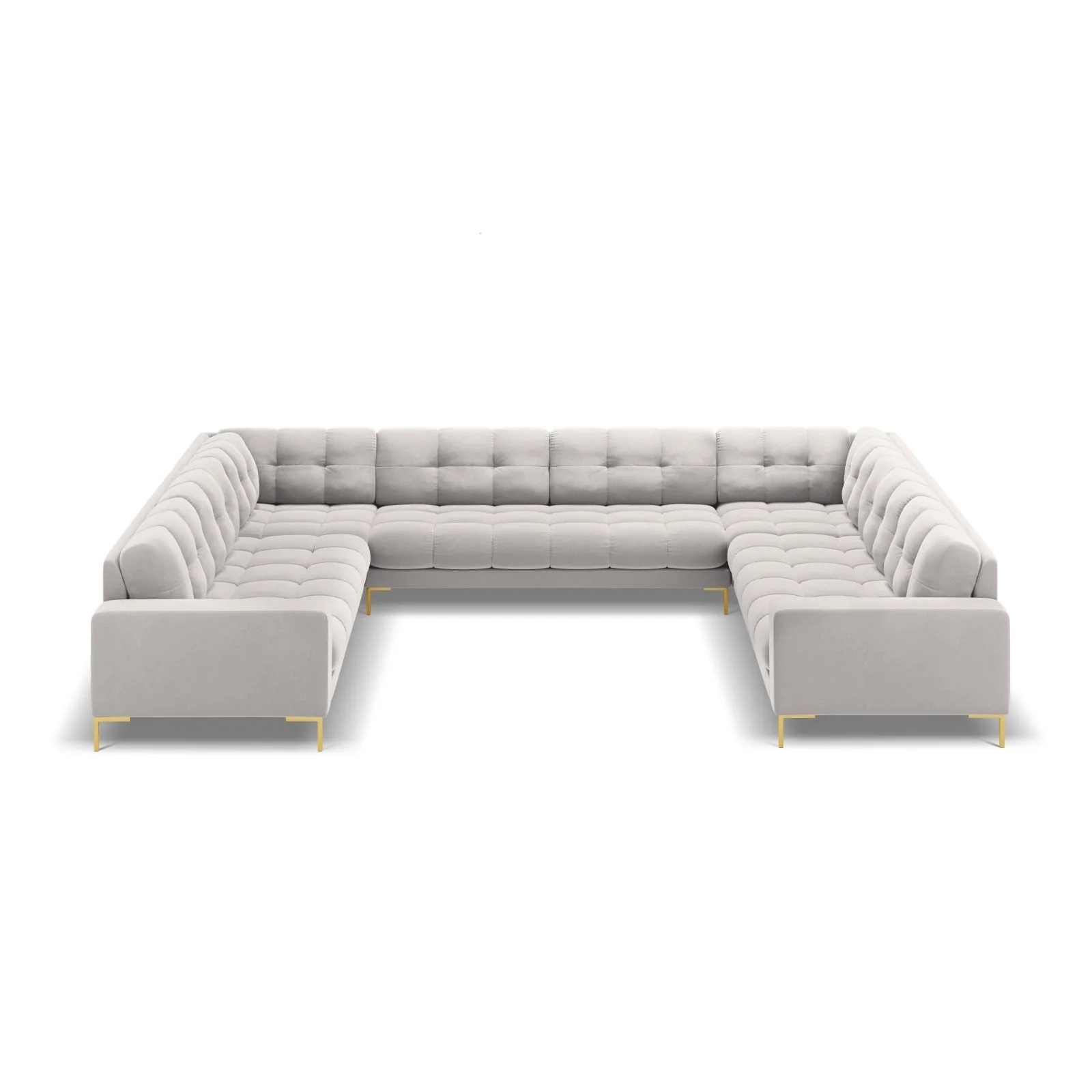 Bali 9-Sitzer Panorama Sofa aus Samt oder Strukturstoff, 327x256x75 cm - Image 87