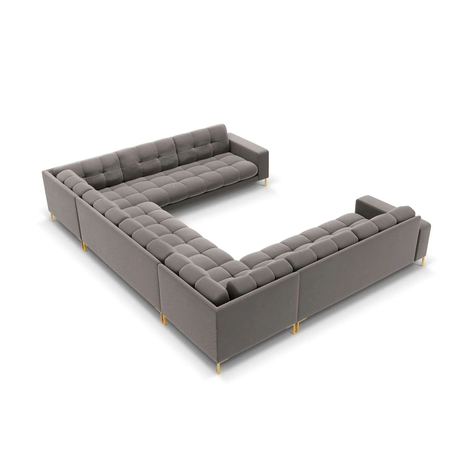 Bali 9-Sitzer Panorama Sofa aus Samt oder Strukturstoff, 327x256x75 cm - Image 96