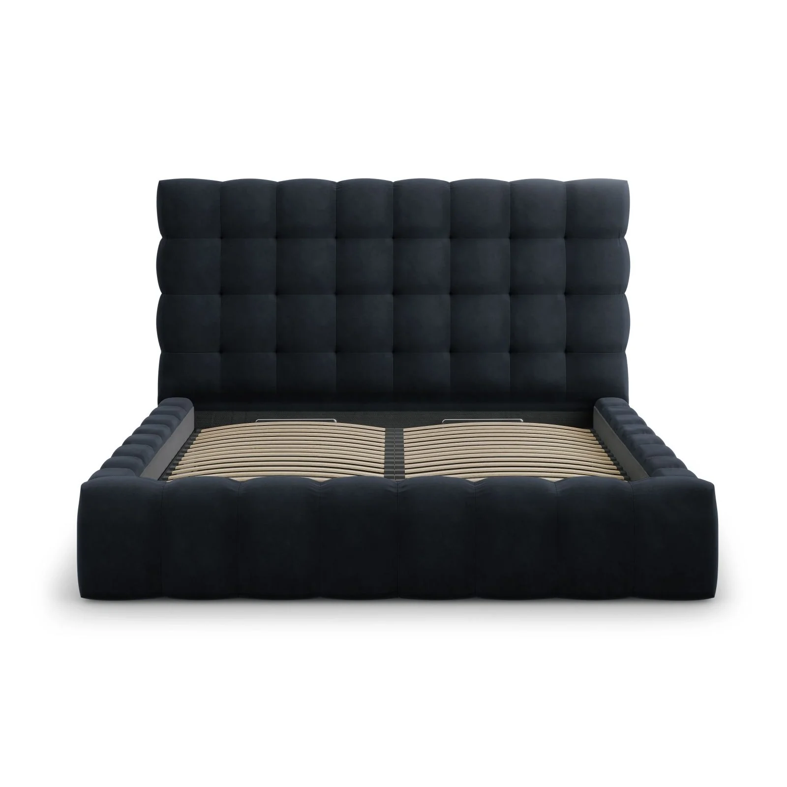 Bali Bett mit Kopfteil und Stauraum, Samtoptik, 140x200 cm - Image 29